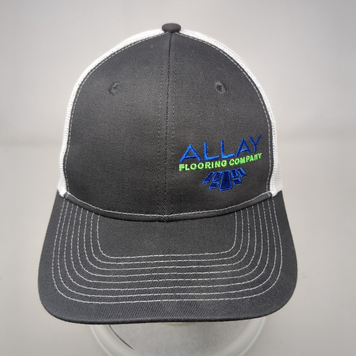 Allay Flooring Company Snapback Trucker Hat Gray OSFA Mesh Back