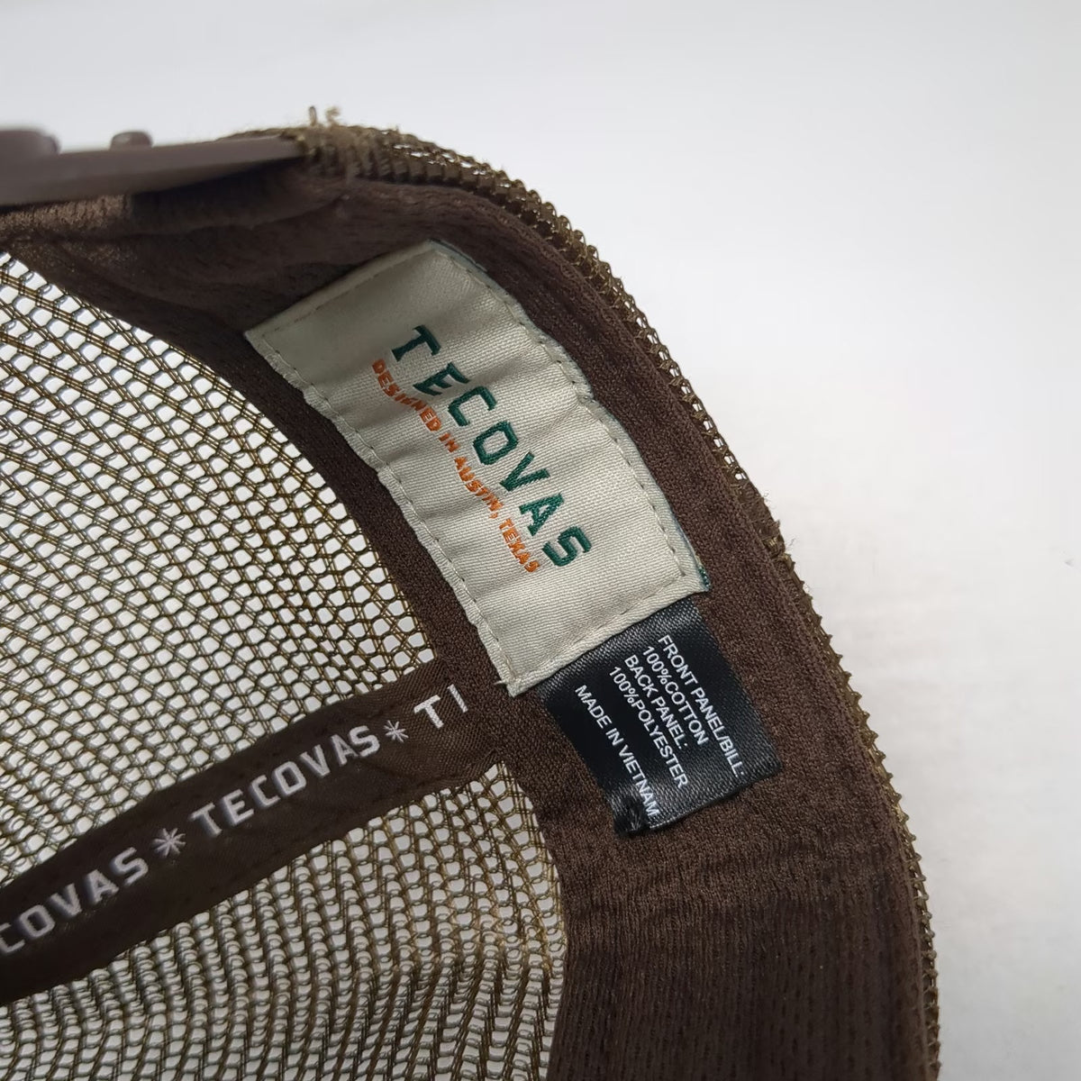 Tecovas Trucker Hat Brown OSFM Mesh Back Hot Country Hits Graphic Patch Snapback