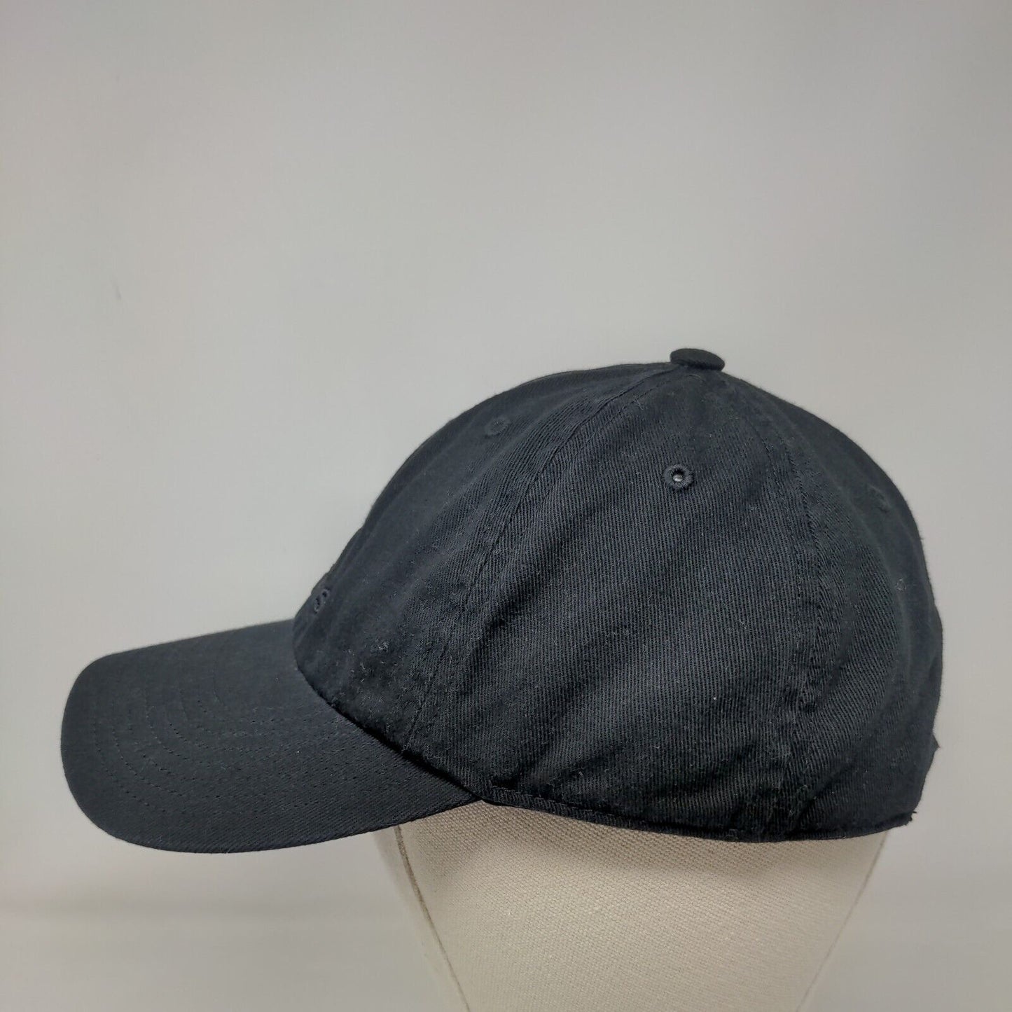 Adidas Slideback Hat Black One Size Adjustable Embroidered Aeroready Cotton