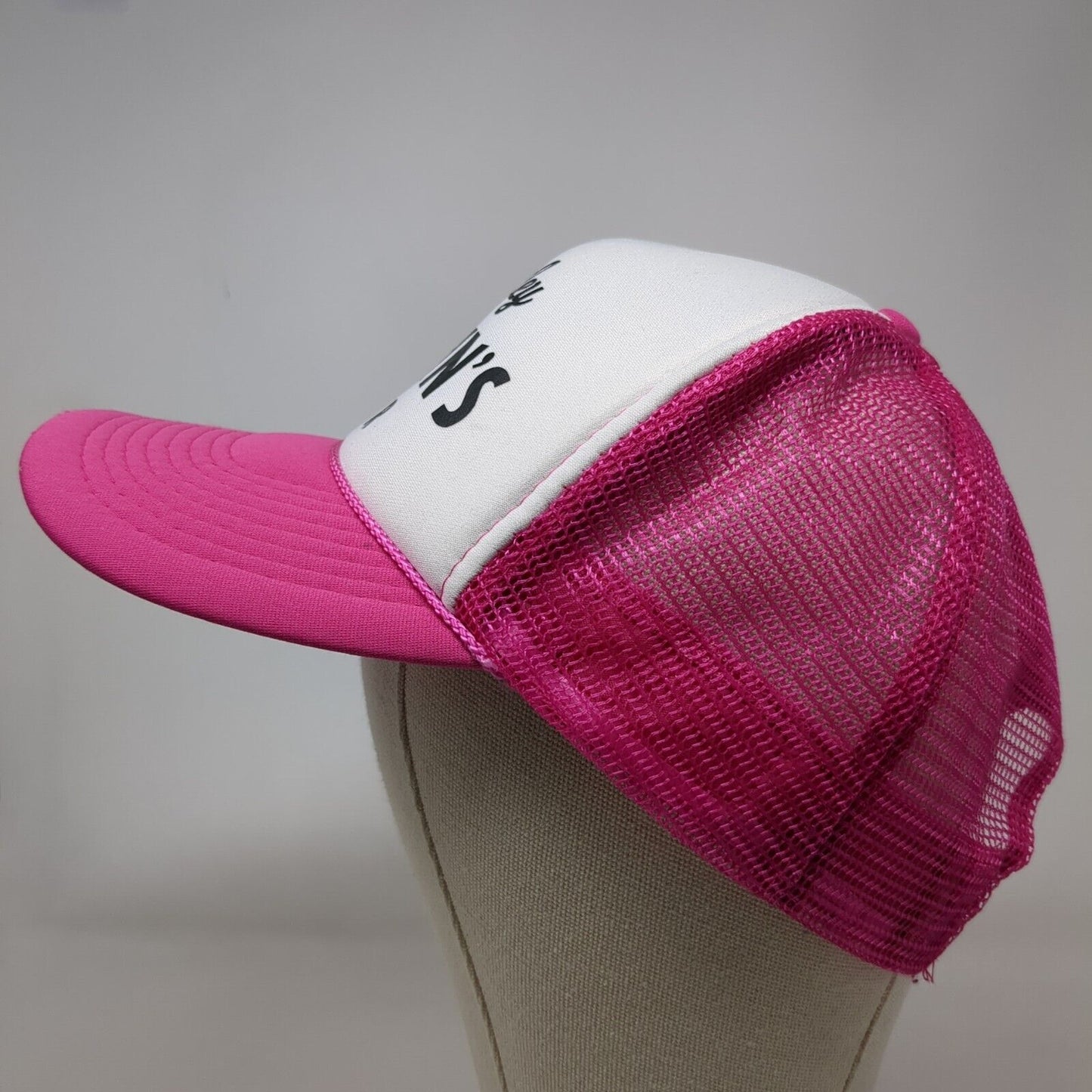 Barley Brown's Beer Snapback Trucker Hat Pink OSFM Mesh Back Rope Otto