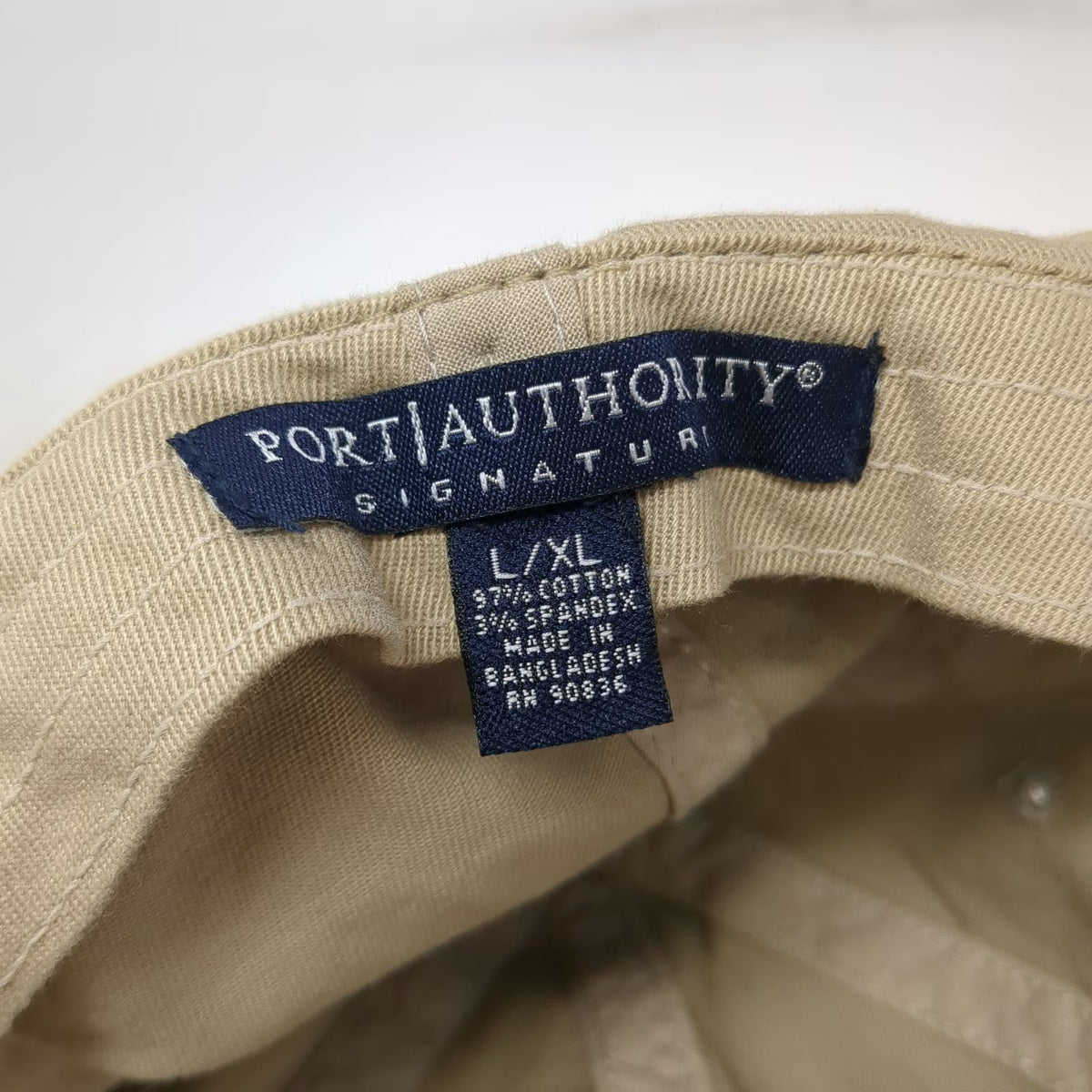 Port Authority Cardinal Utility Construction Hat Beige XL Baseball Cap Fitted