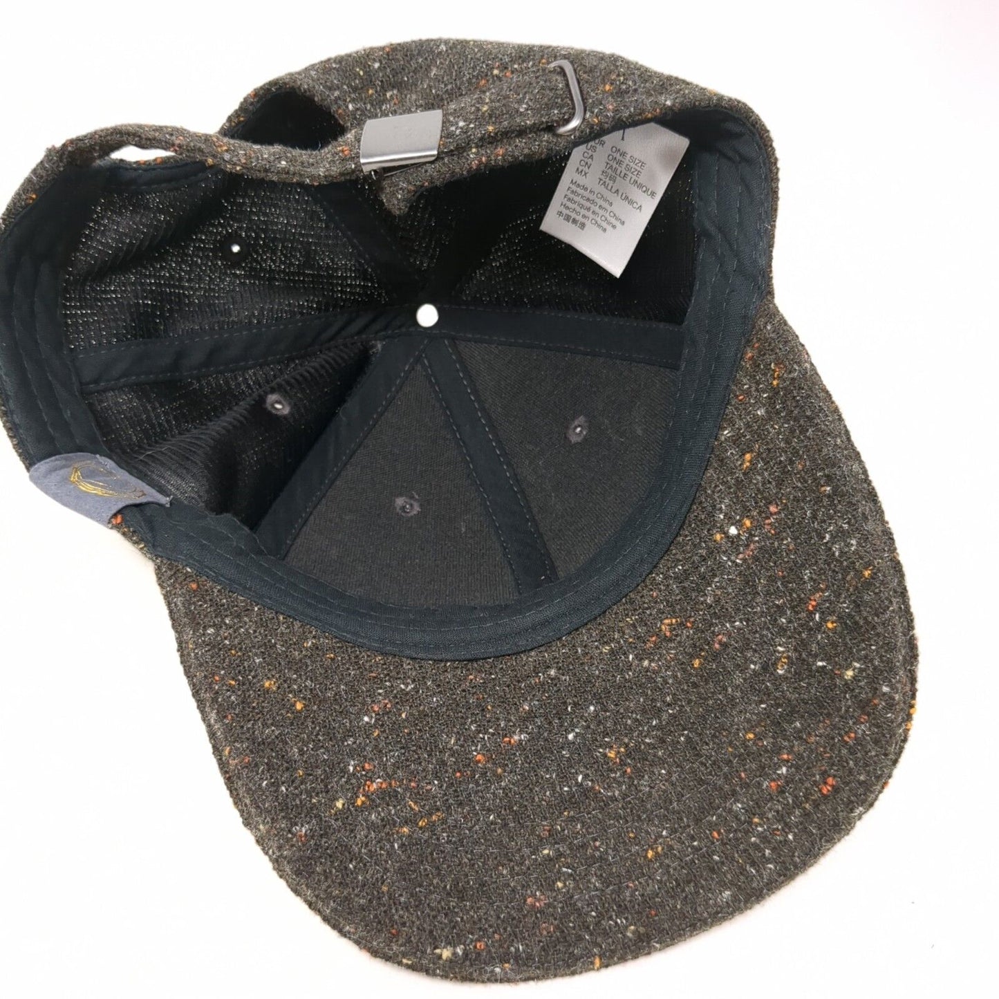 Unbranded Slideback Hat Gray One Size Adjustable Speckled 6 Panel