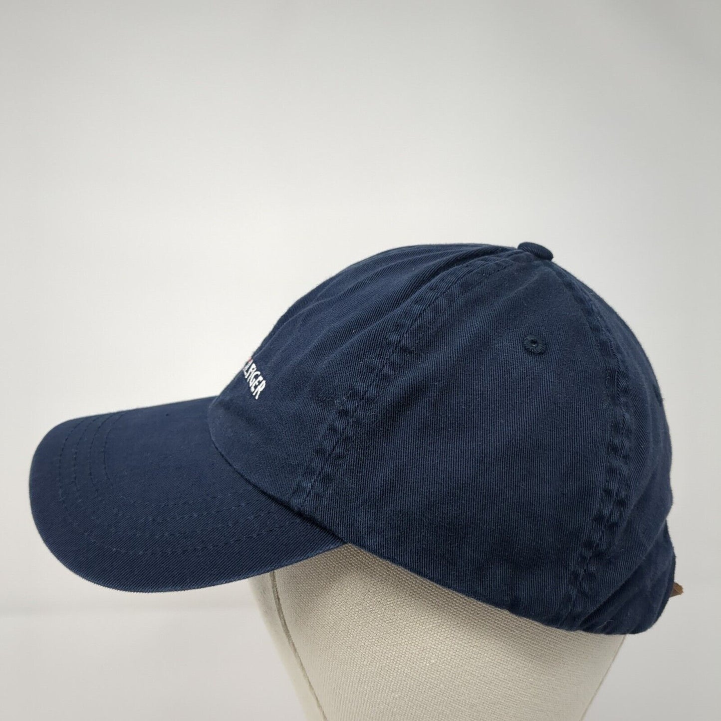 Tommy Hilfiger Slideback Hat Blue One Size Adjustable Embroidered 6 Panel Cotton