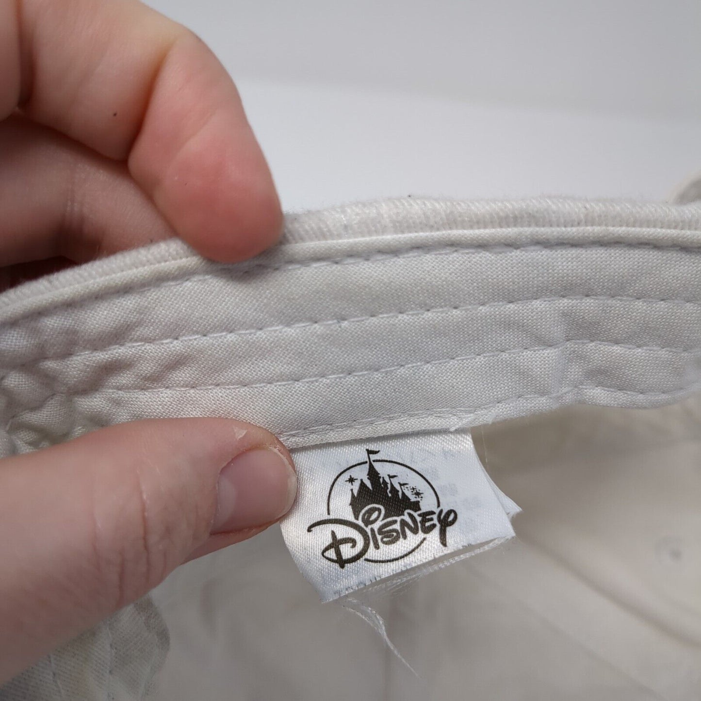 Mickey Mouse Slideback Rope Hat White One Size Adjustable Solid Disney