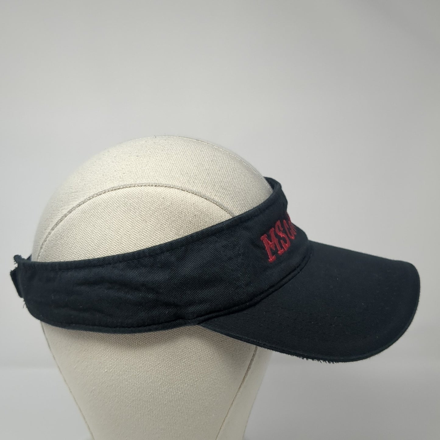 MS Cattle Co. Strapback Visor Hat Black One Size Adjustable Sportsman