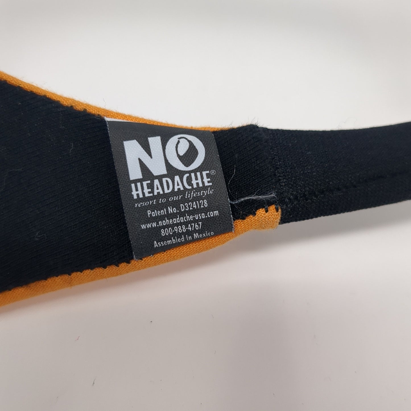 No Headache Sun Visor Hat Orange One Size Adjustable Lightweight Blank