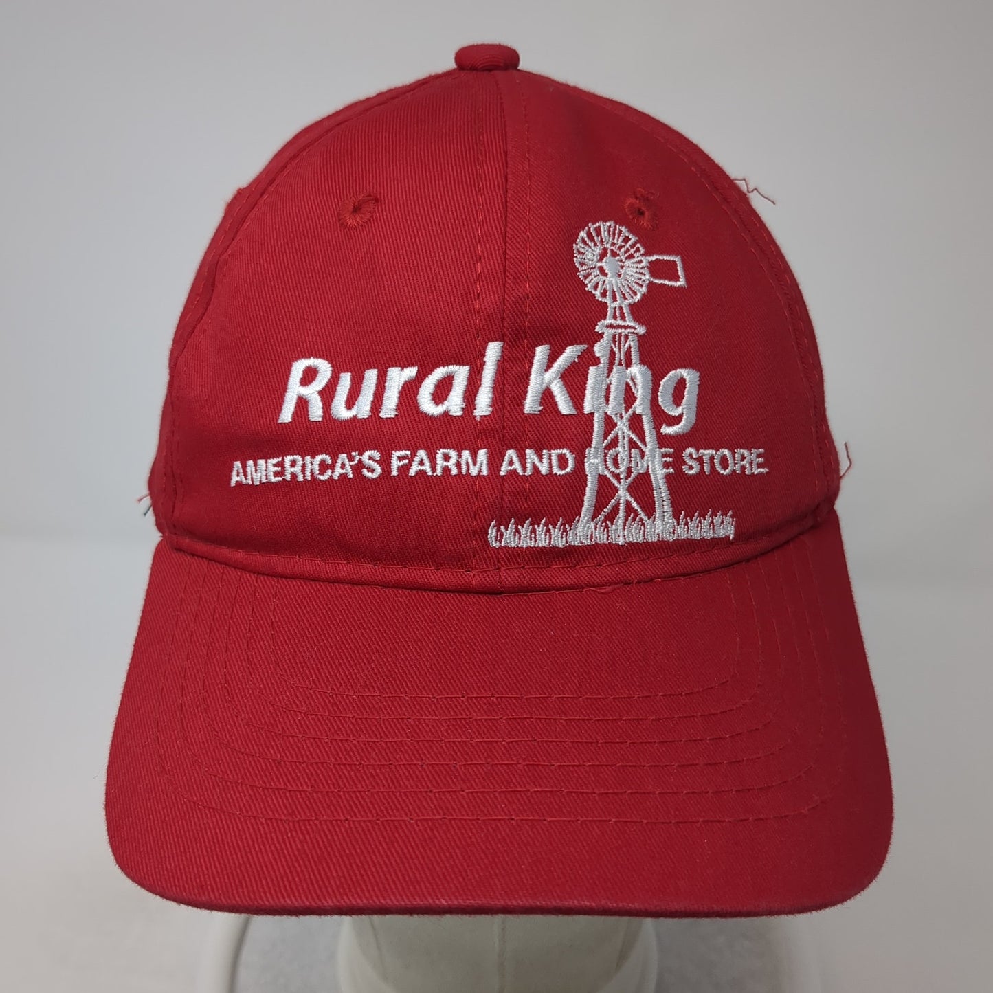 Rural King America's Farm and Home Store Snapback Hat Red One Size Outdoor Cap