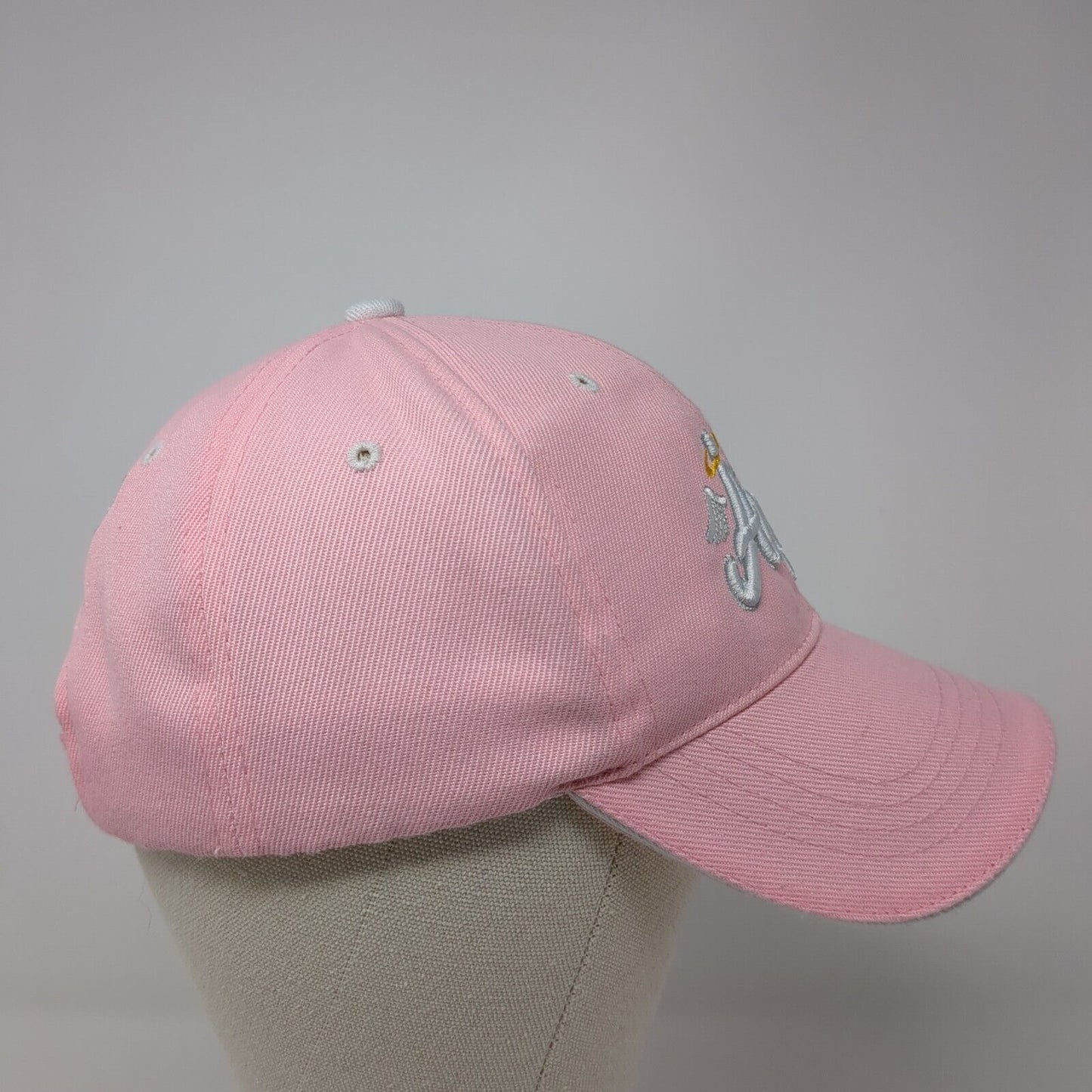 Angel Strapback Hat Pink One Size Adjustable Embroidered Santo Cap