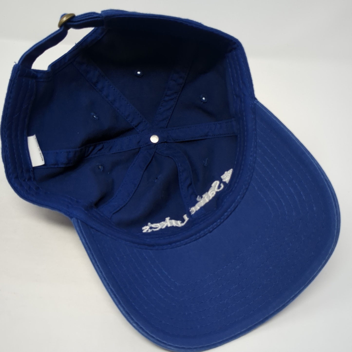 Saint Luke's Slideback Hat Blue One Size Adjustable Embroidered Outdoor