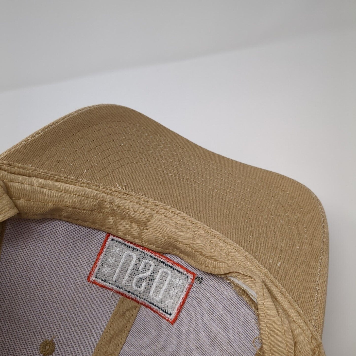 USO Support Our Heroes Slideback Hat Tan OS Adjustable Embroidered Patriotic