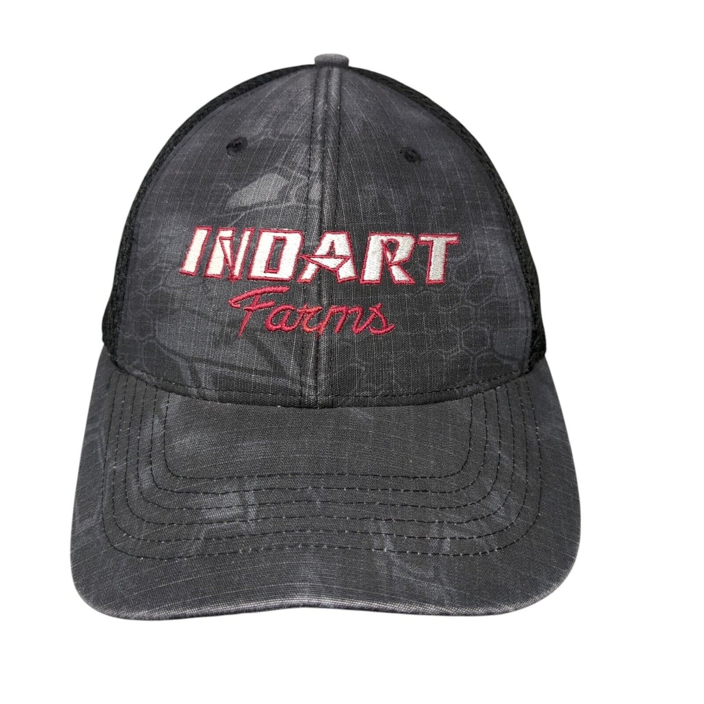 Indart Farms Fitted Mesh Back Hat Camo SM-MD Embroidered Richardson