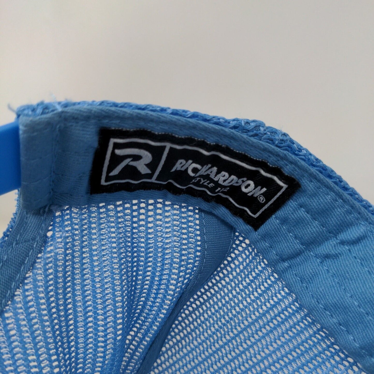 Opal Leather Patch Snapback Trucker Hat Blue One Size Richardson Mesh Back