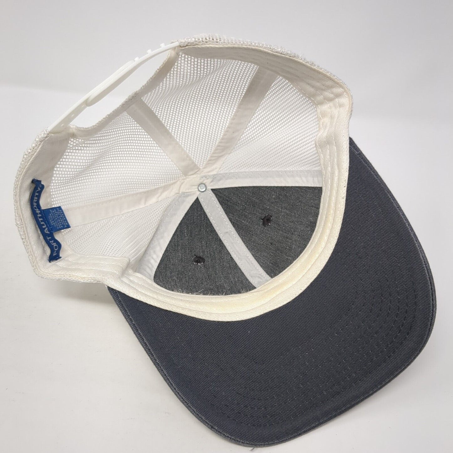Bank Of Idaho Snapback Trucker Hat Gray OS Adjustable Mesh Back Port Authority