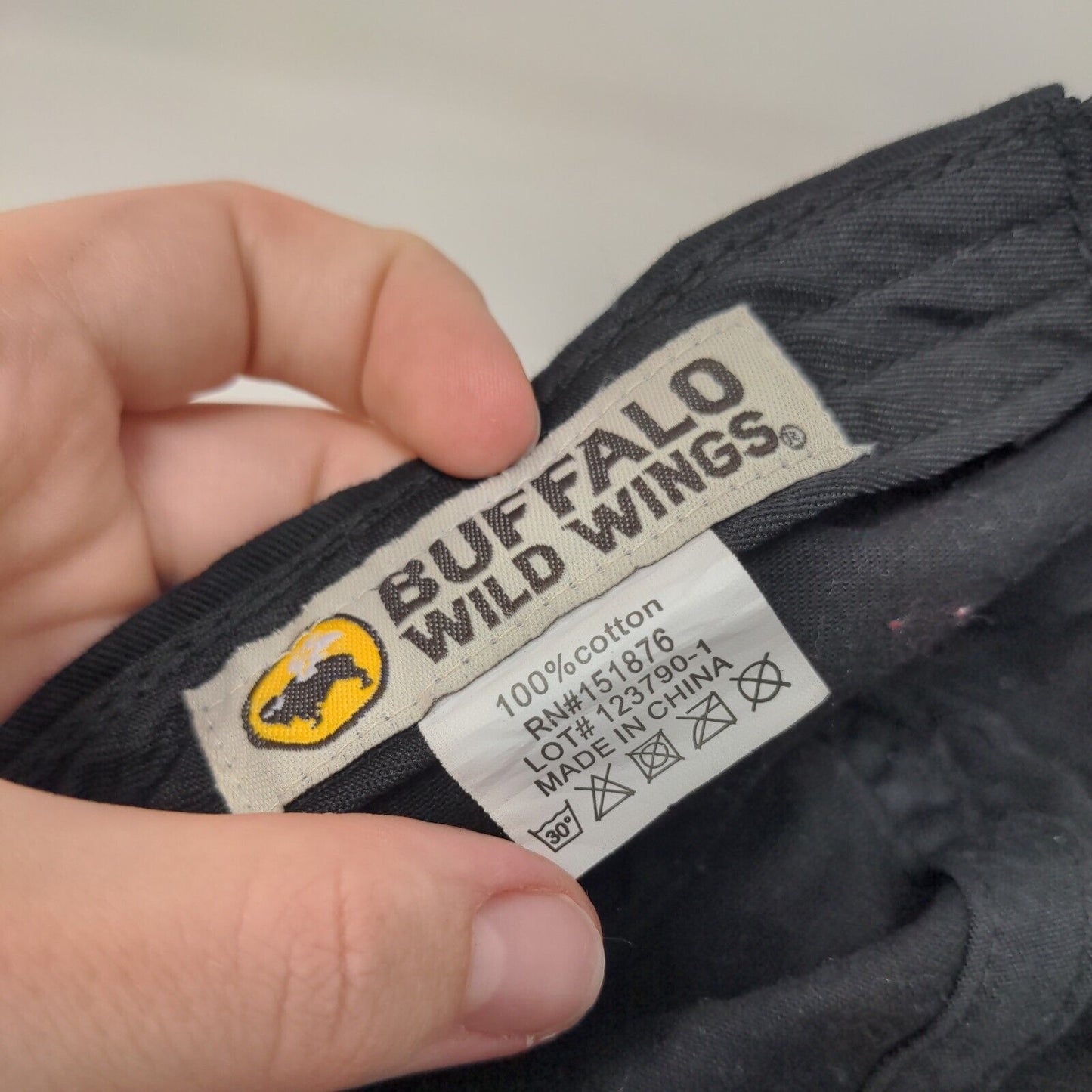 Buffalo Wild Wings Slideback Hat Black One Size Embroidered Employee