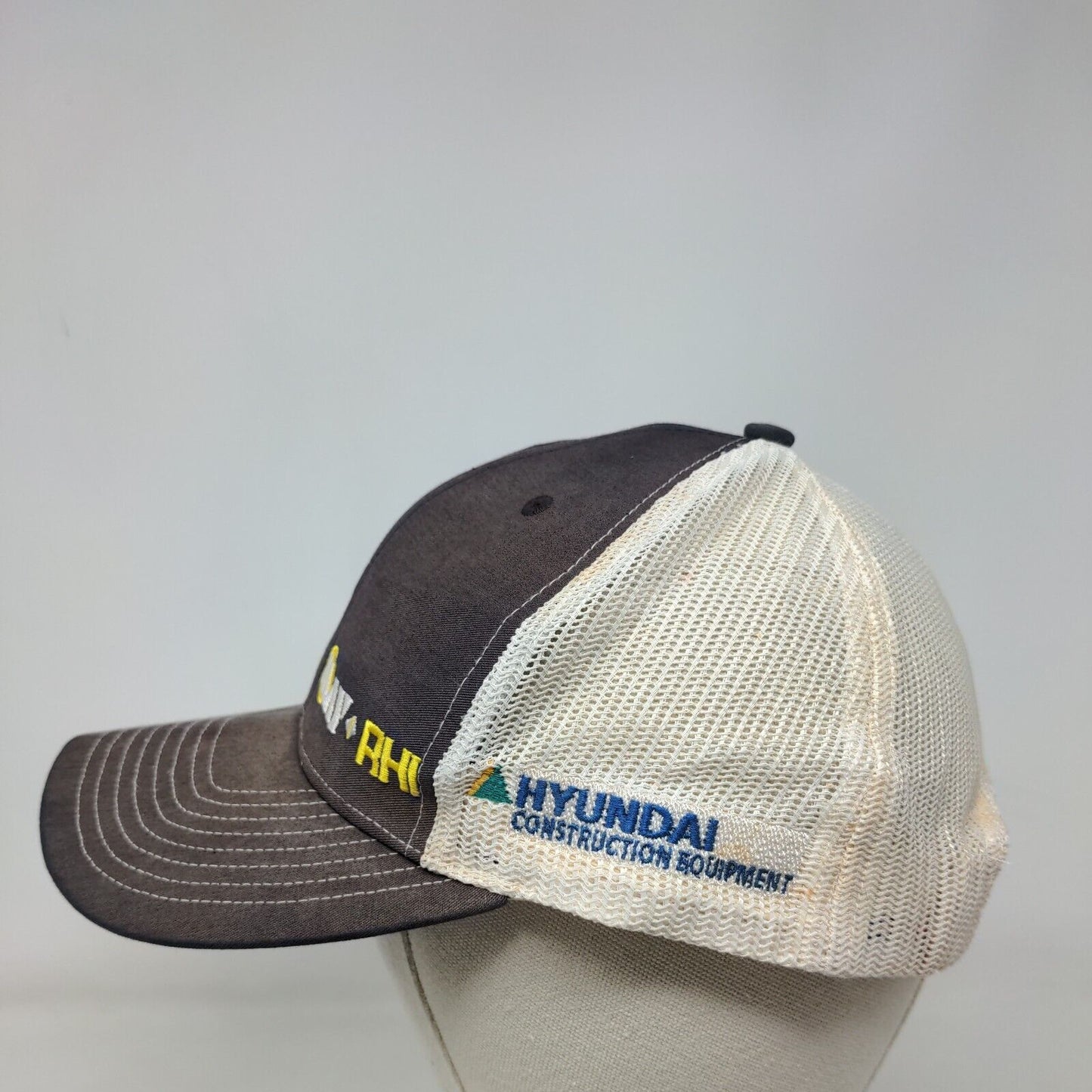 MAY-RHI Hyundai Construction Equipment Mesh Back Trucker Hat Blue One Size