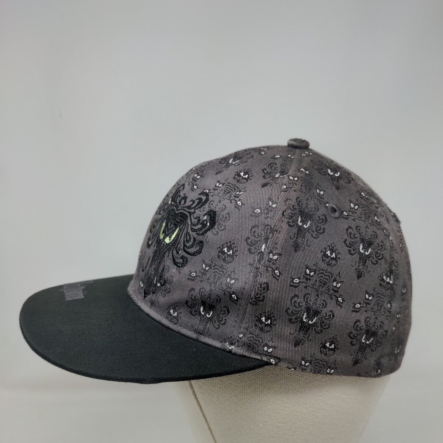 The Haunted Mansion Youth Fitted Hat Gray 54cm Embroidered Disney Parks Cotton