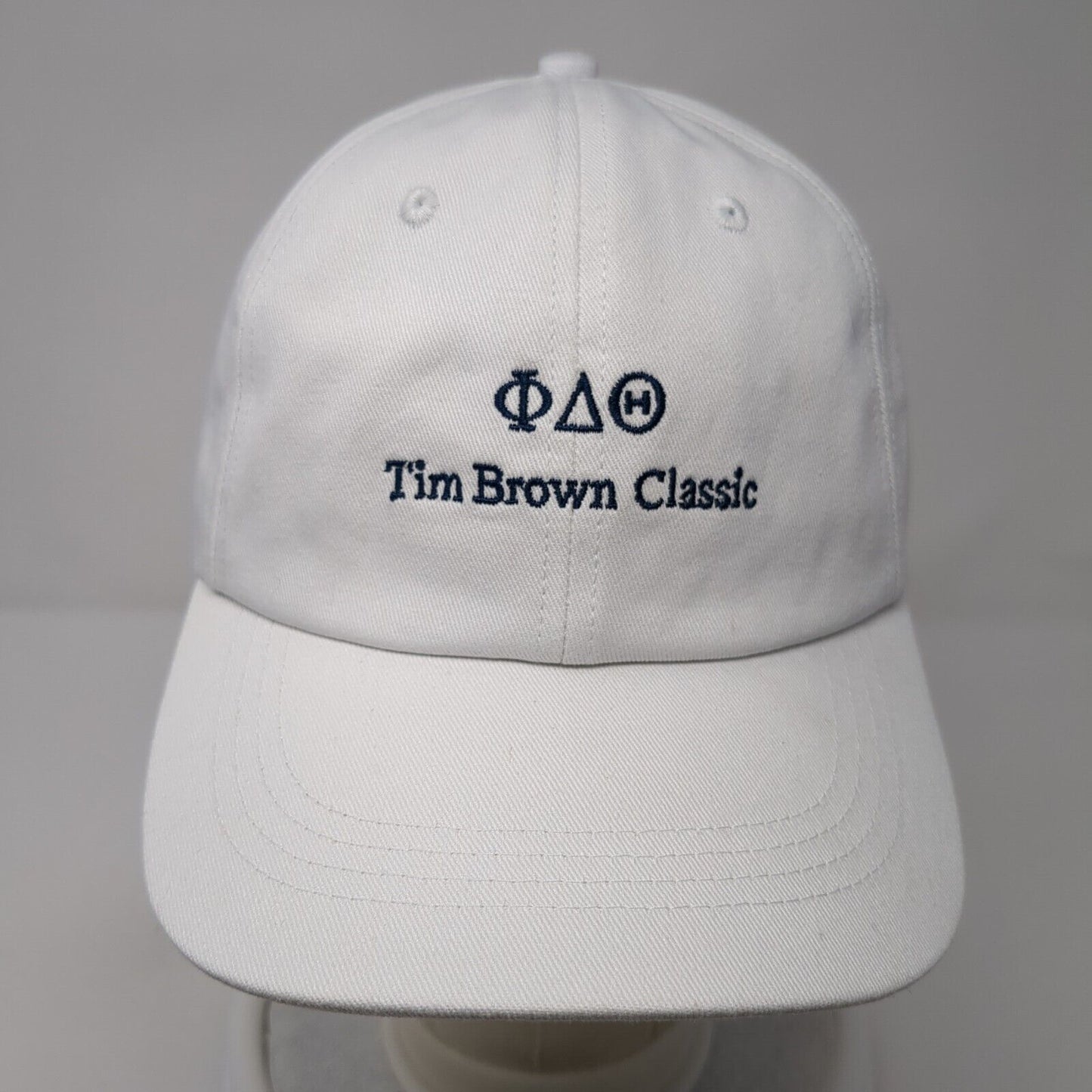 Tim Brown Classic Slideback Hat White One Size Adjustable Embroidered