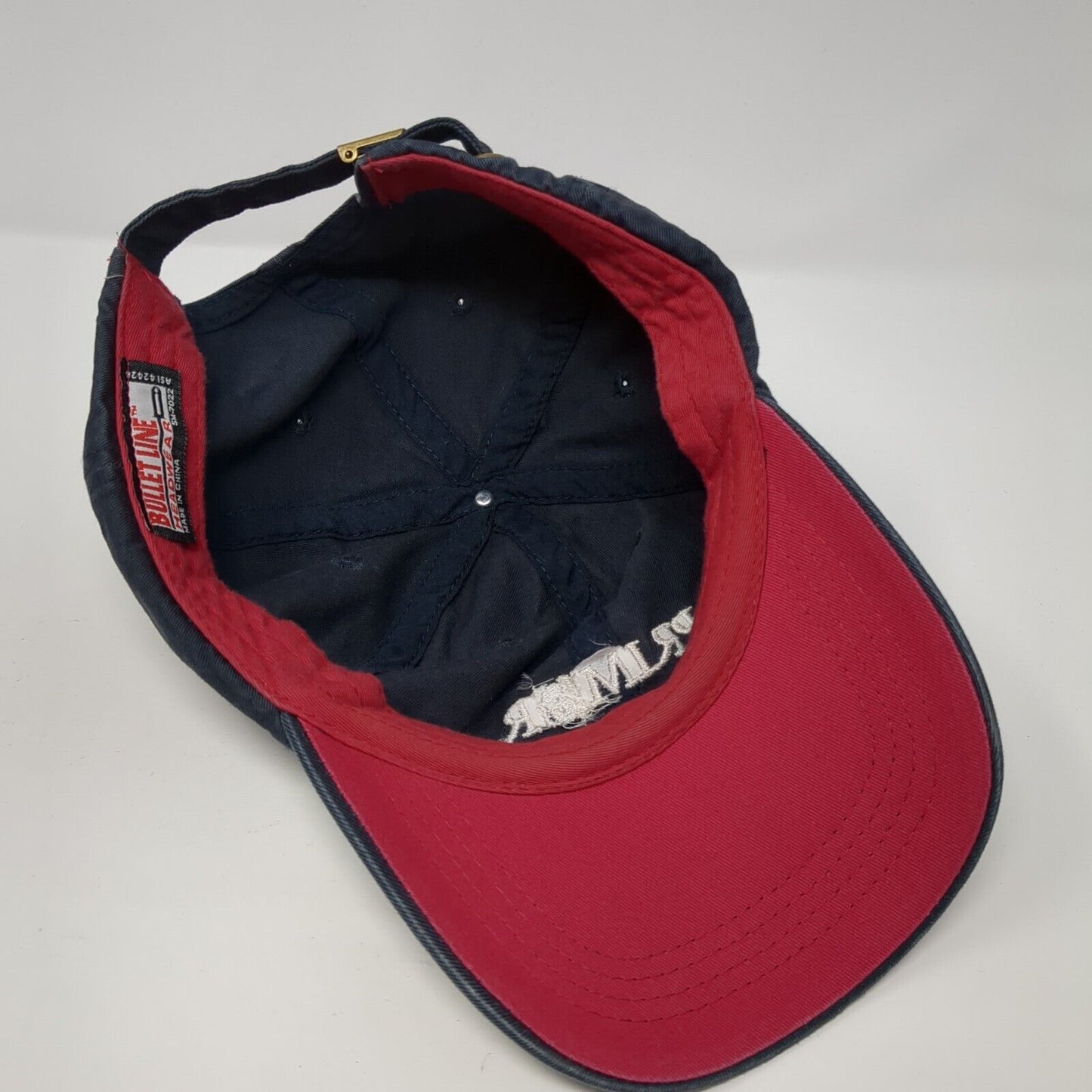 Primer Slideback Hat Blue One Size Adjustable Embroidered 6 Panel Bullet Line