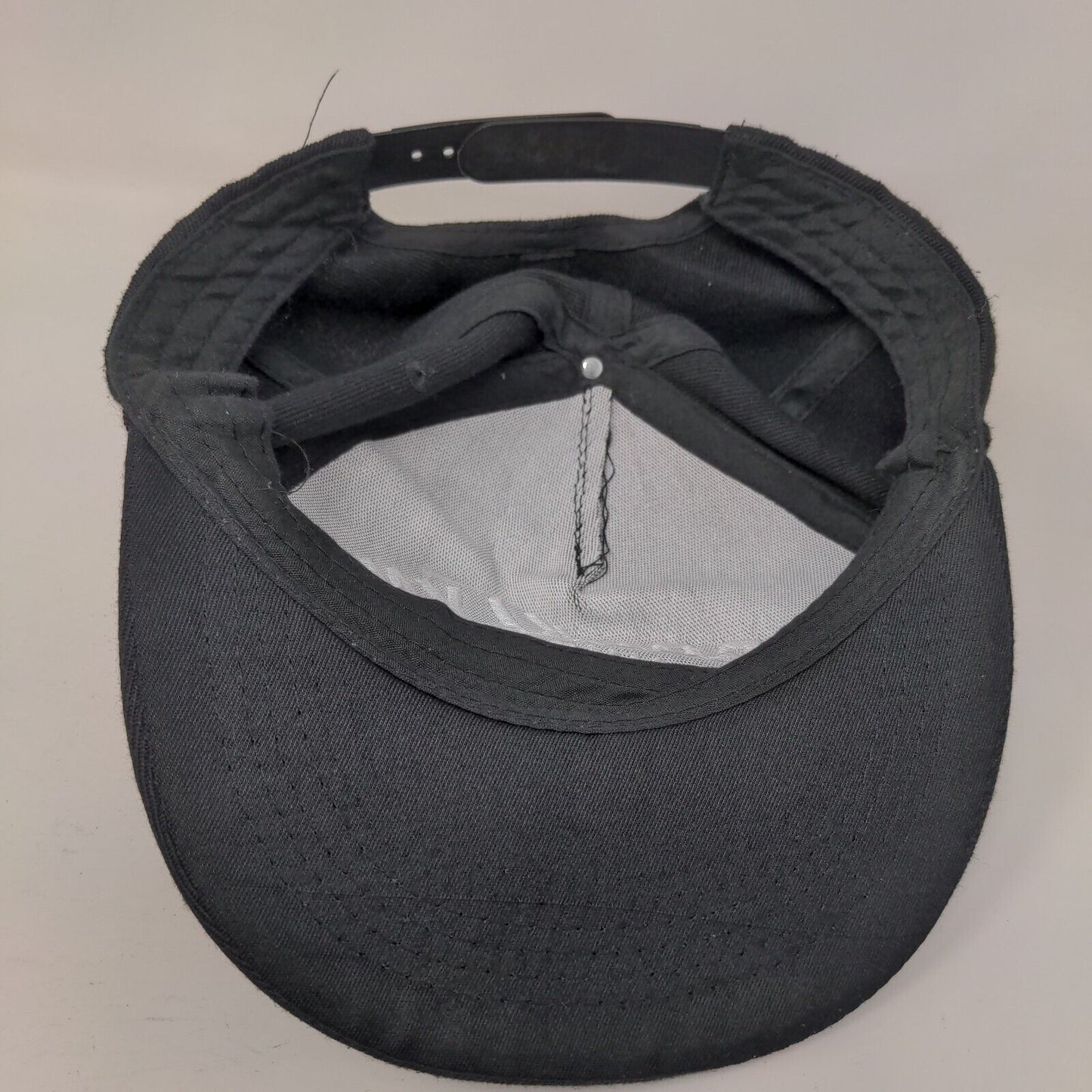 Brooklyn NYC Snapback Hat Black One Size Embroidered Solid Vent Holes