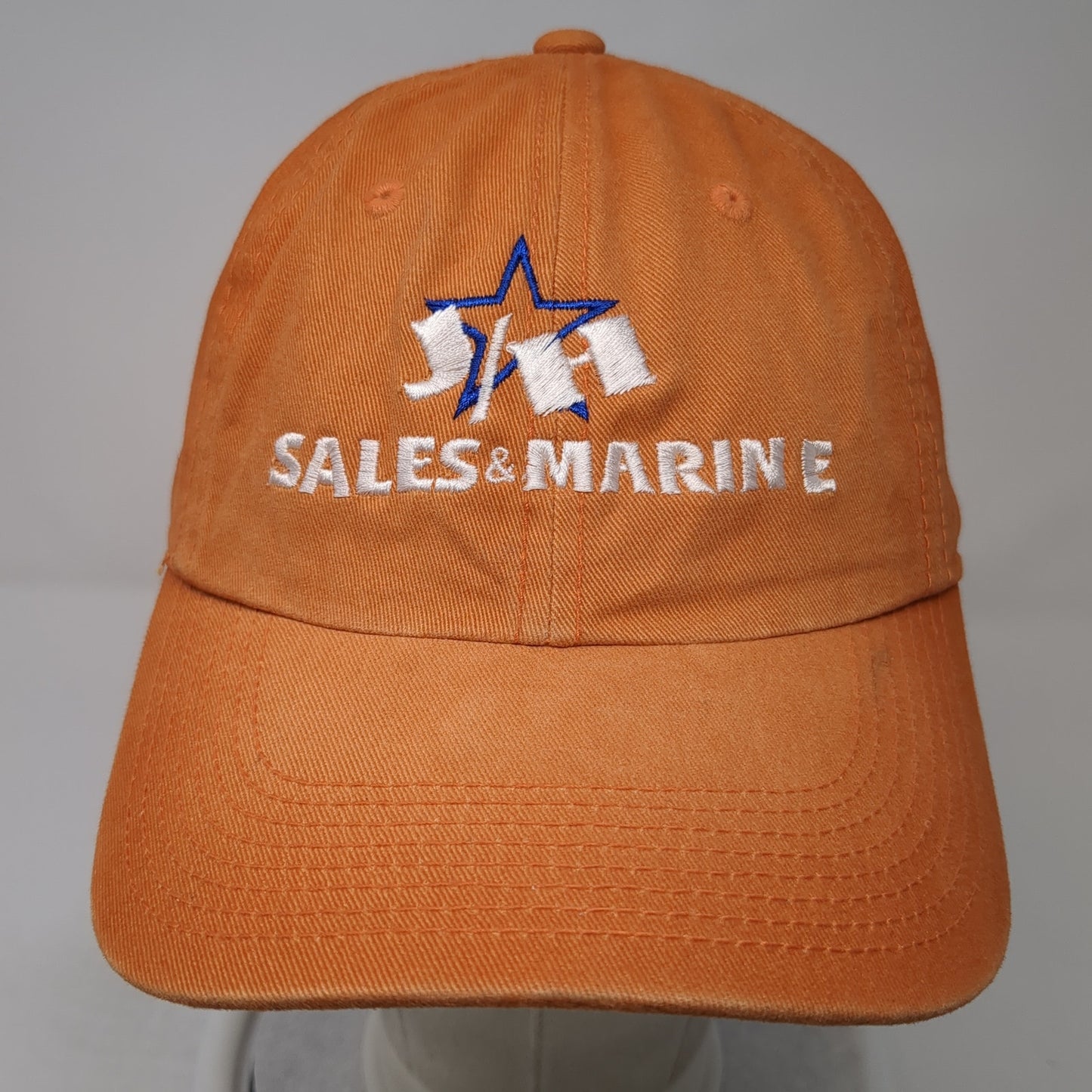 Sales & Marine Strapback Baseball Cap Orange One Size Adjustable Port Authority