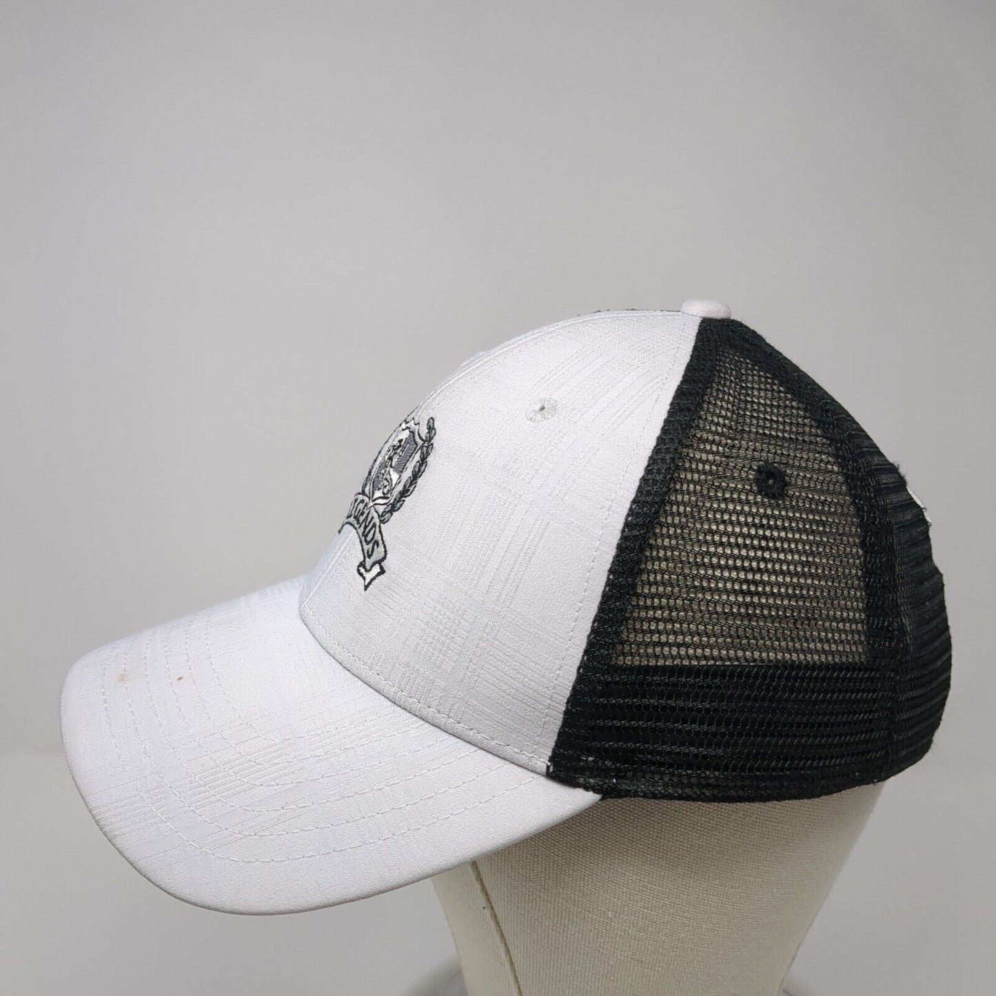 Legends Snapback Trucker Hat White OS Adjustable Embroidered Mesh TaylorMade