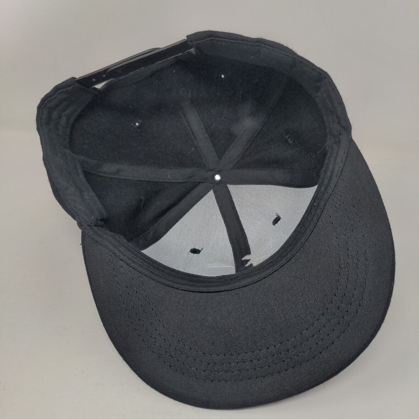 Halloween Smiley Face Snapback Hat Black One Size Adjustable Embroidered