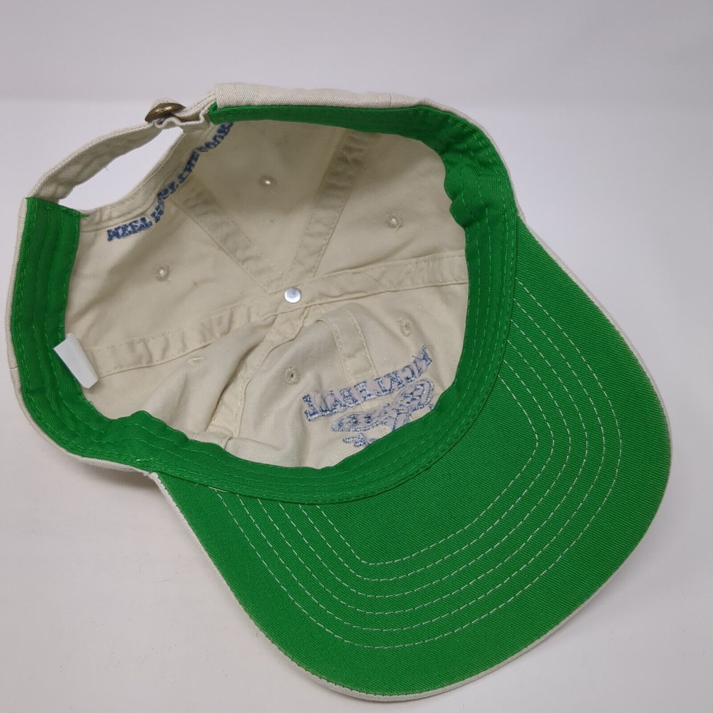 Pickleball Varsity Slideback Hat Tan OS Adjustable Embroidered 6 Panel Cotton