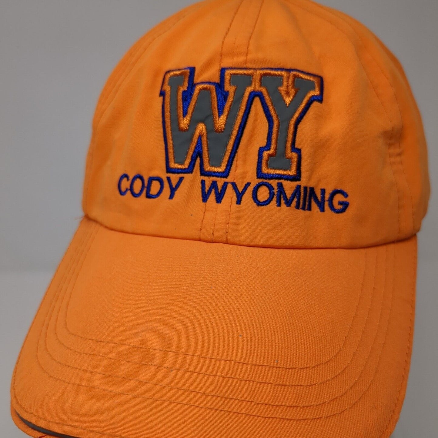 Cody Wyoming Slideback Hat Orange One Size Embroidered Jacobson Hat