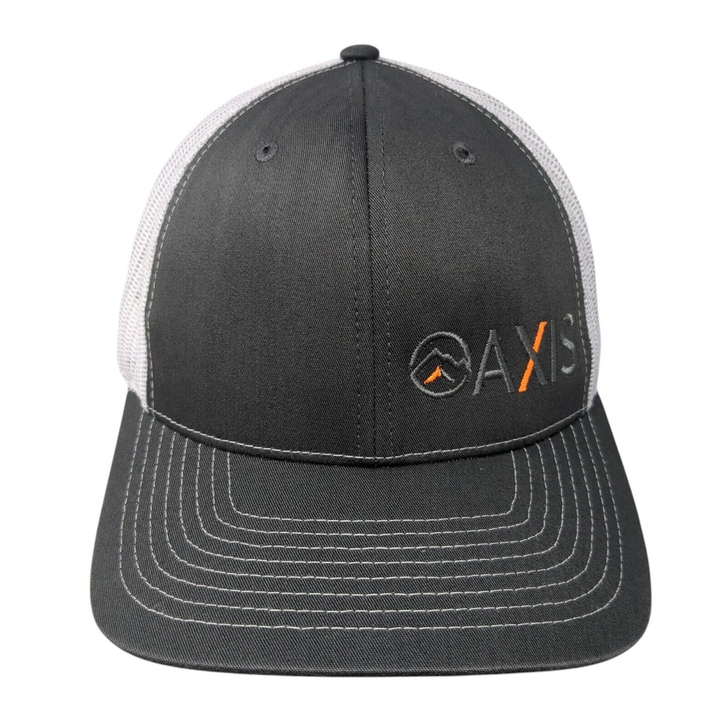 Axis Snapback Trucker Hat Gray OS Adjustable Embroidered Mesh Back Richardson