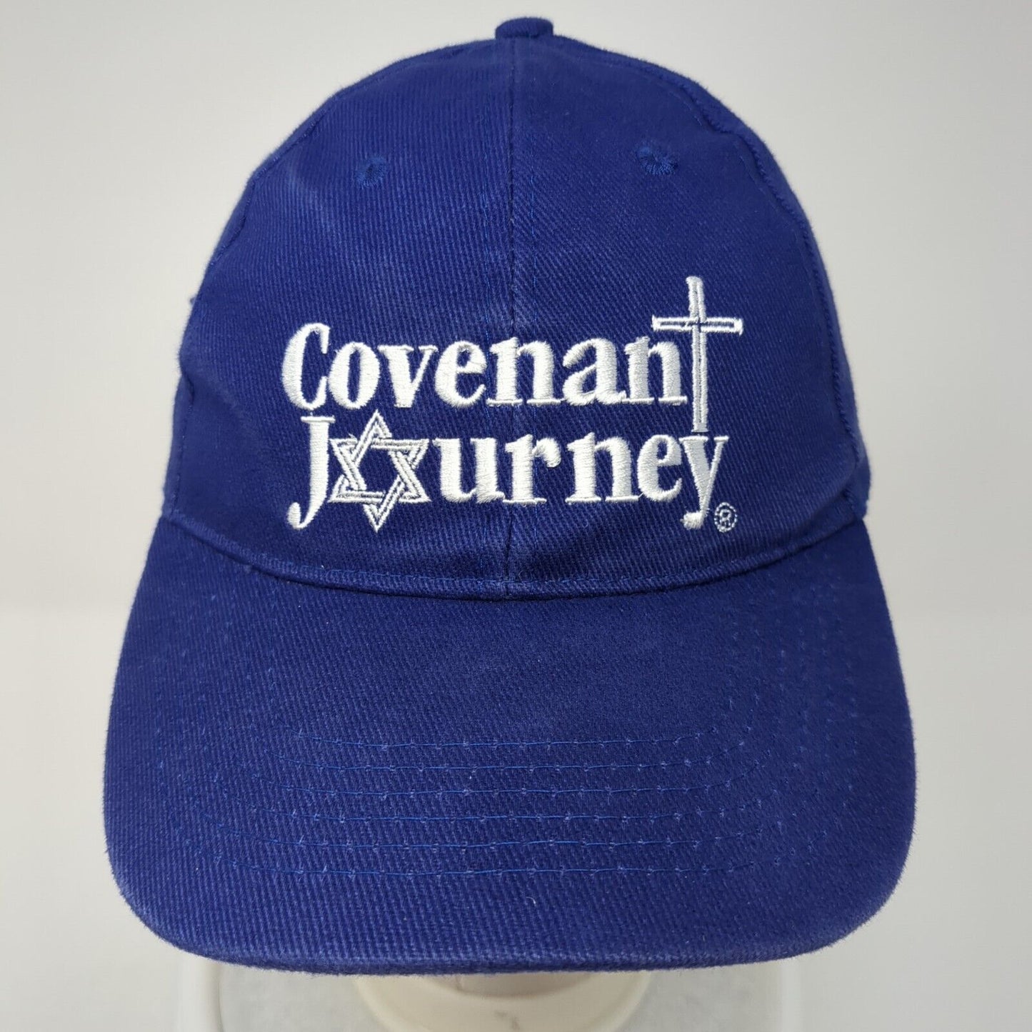 Covenant Journey Slideback Baseball Cap Blue One Size Adjustable Embroidered