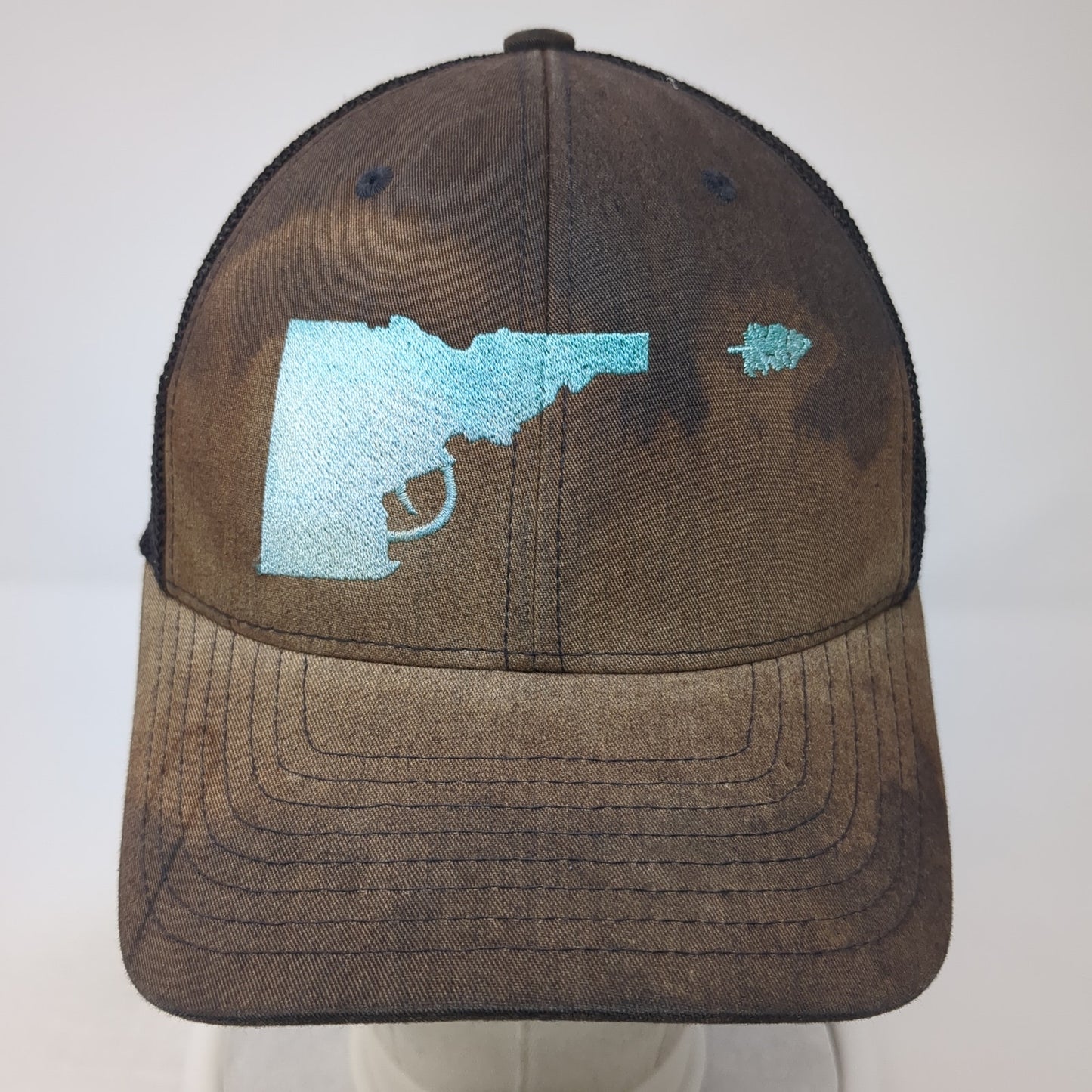 Idaho Gun Fitted Mesh Back Trucker Hat Black One Size Flexfit Outdoor