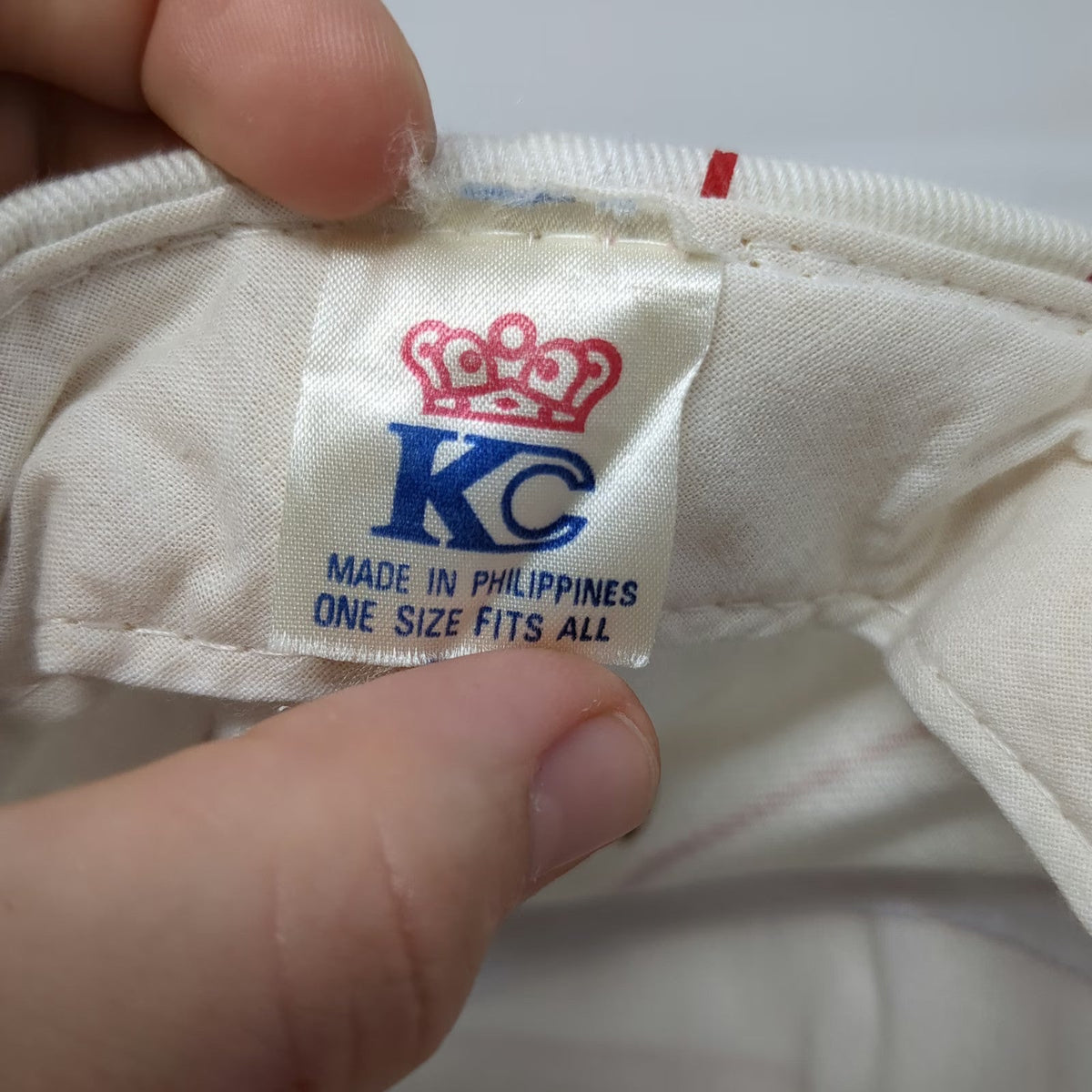 KC 5 Panel White Red One Size Coca-Cola Enjoy Script Pinstripe Snapback Hat