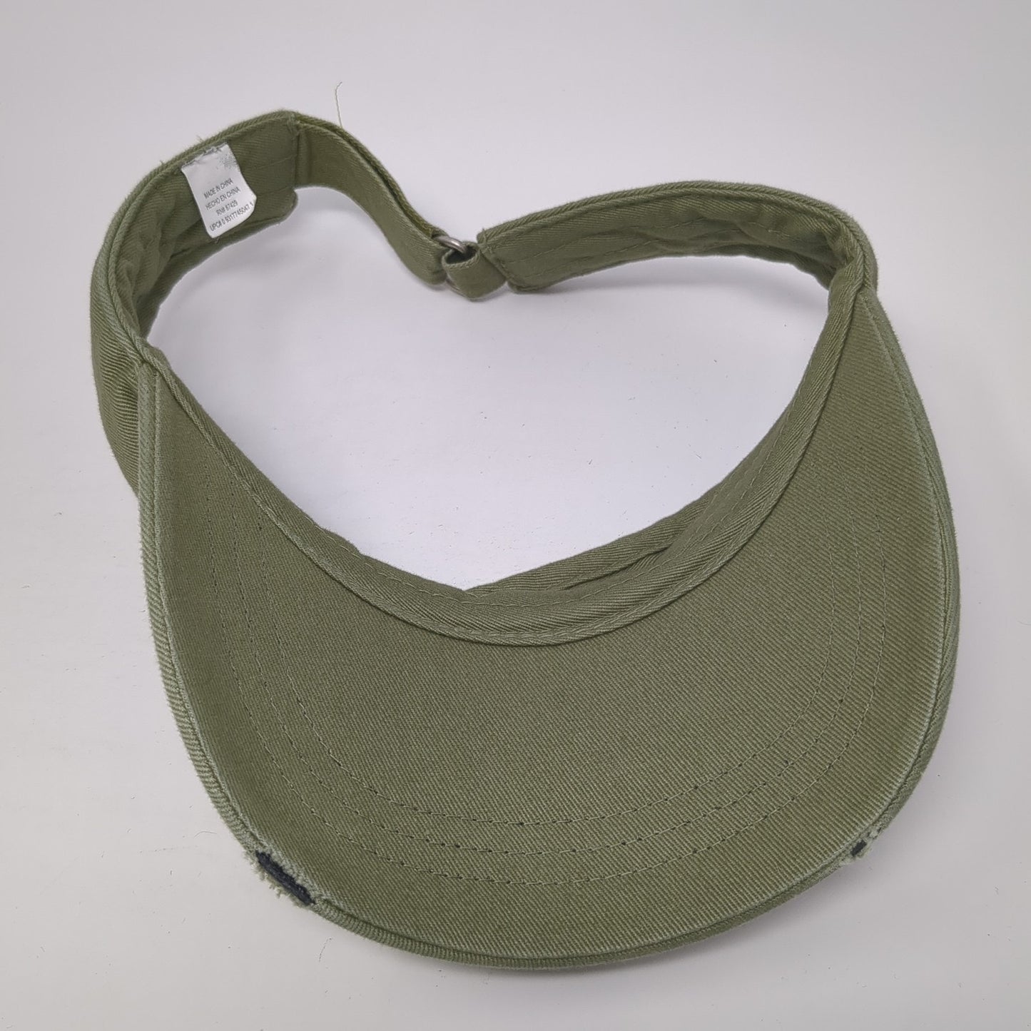 Unbranded Strapback Visor Hat Solid Green One Size Outdoor Adjustable Blank