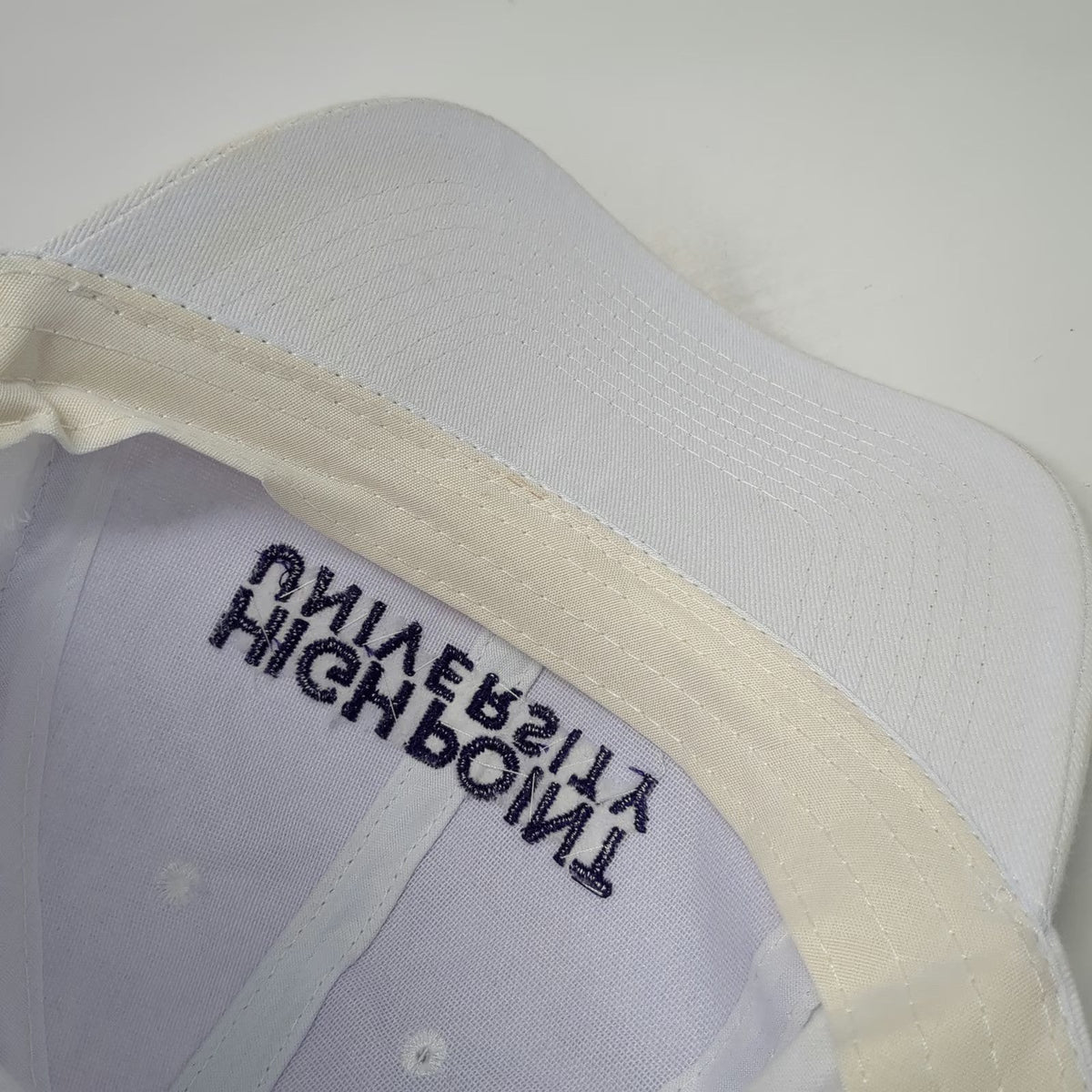 High Point University Baseball Cap White One Size Purple Mascot Strapback Hat