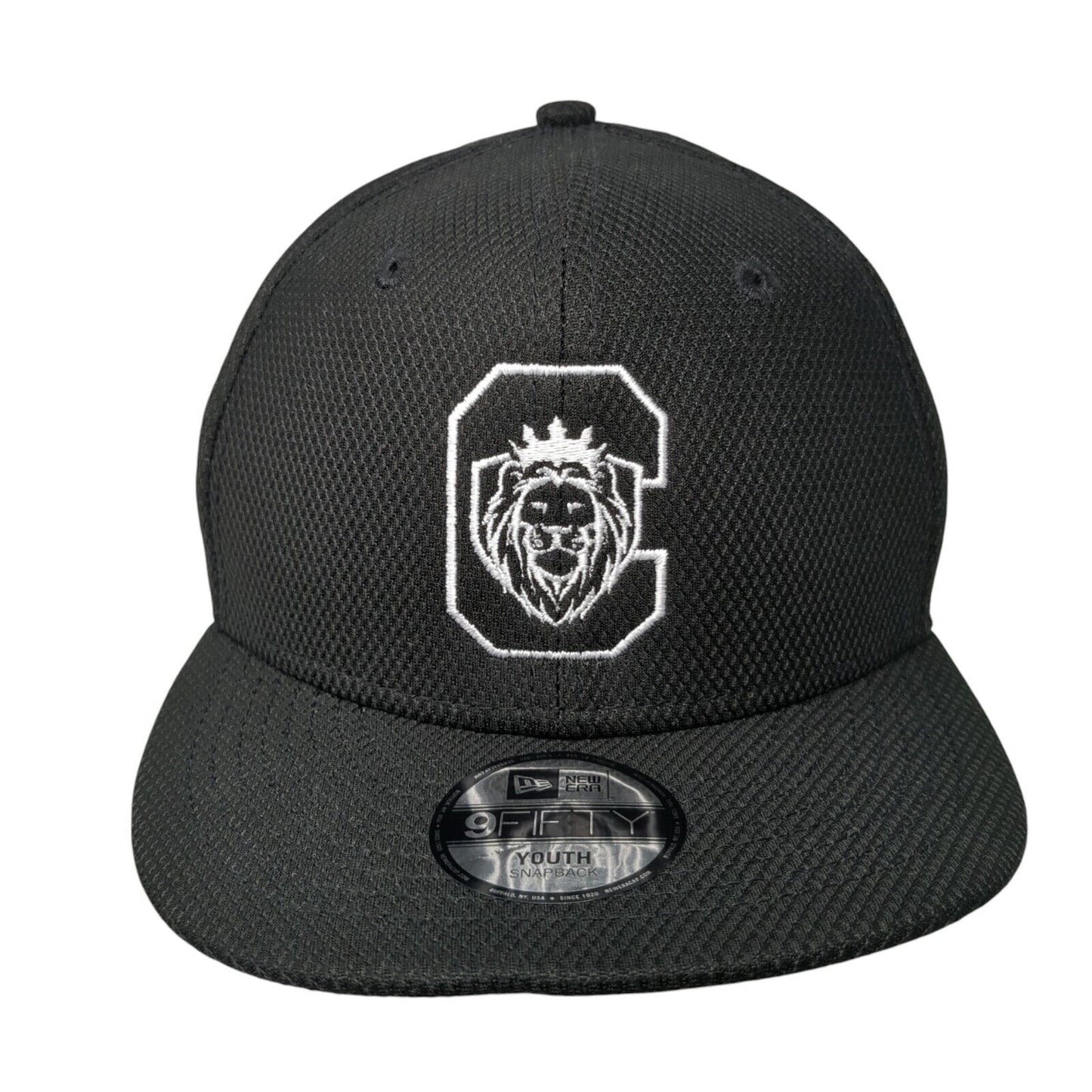 Lion Face Youth Snapback Hat Black OS Adjustable Embroidered 9Fifty New Era