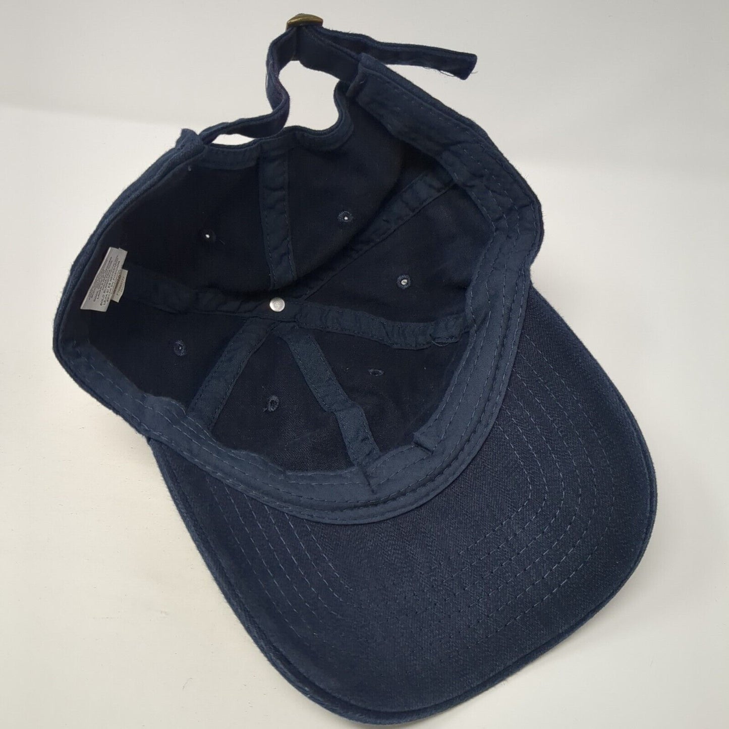 Unbranded Slideback Hat Blue One Size Adjustable Vented Holes 6 Panel Blank