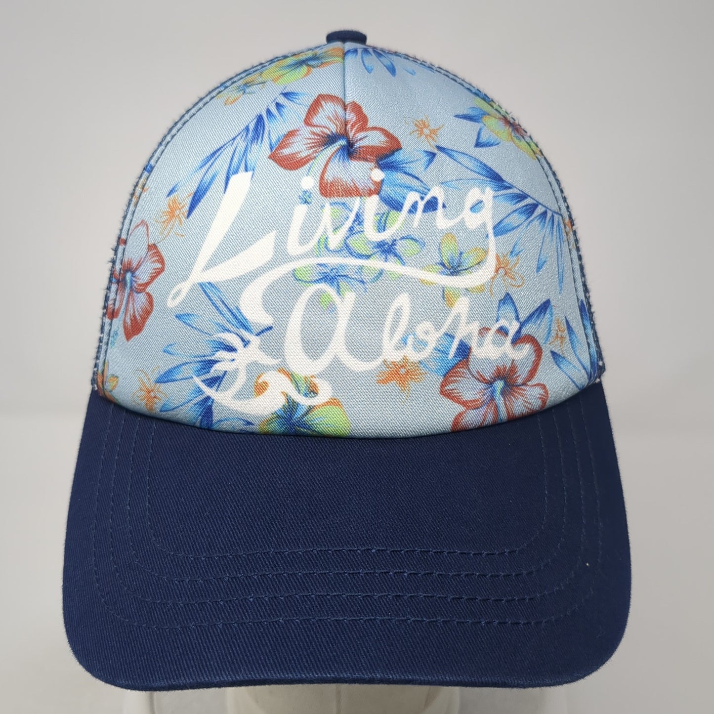 Living Aloha Snapback Mesh Back Trucker Hat Multicolor One Size Floral