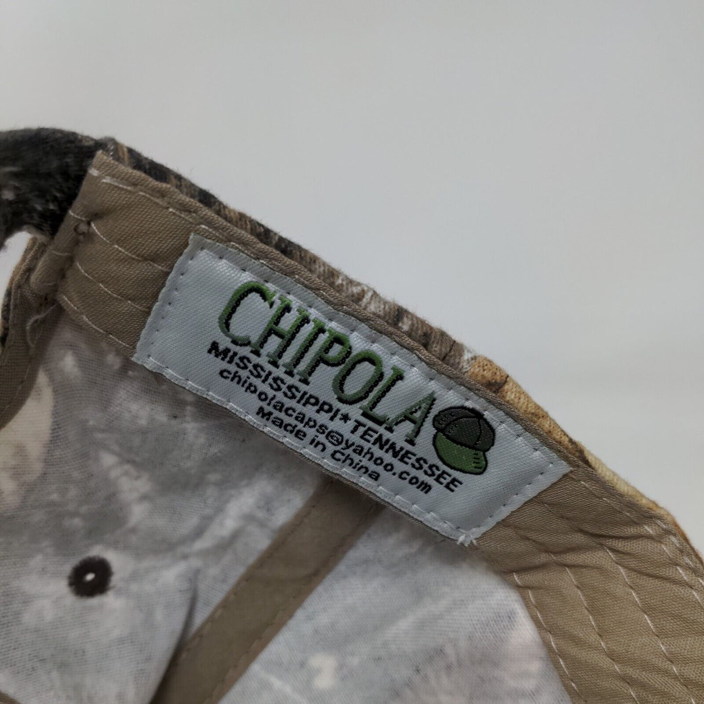 Brannon Electric Motor Strapback Hat Camo One Size Embroidered Chipola