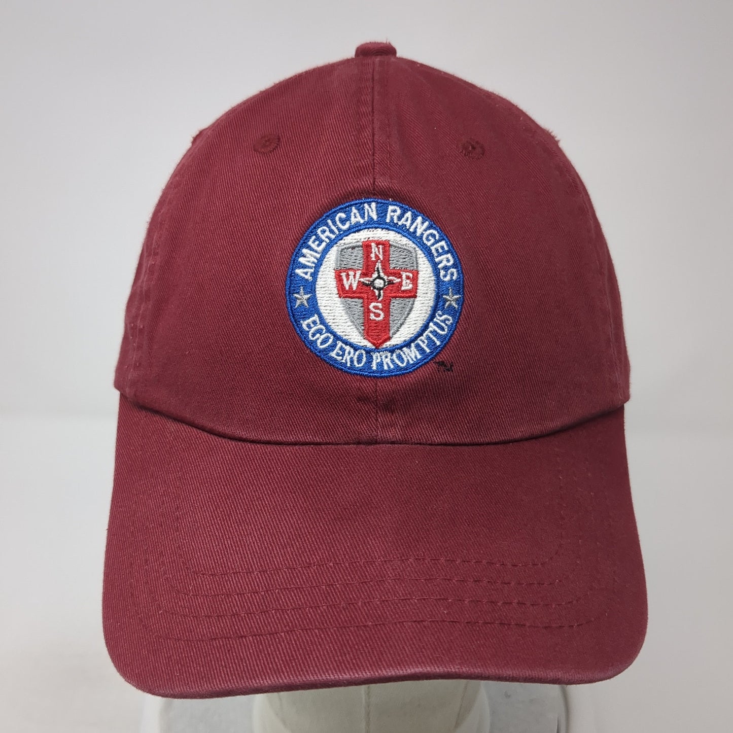 American Rangers Ego Ero Promptus Strapback Hat Red One Size Adjustable