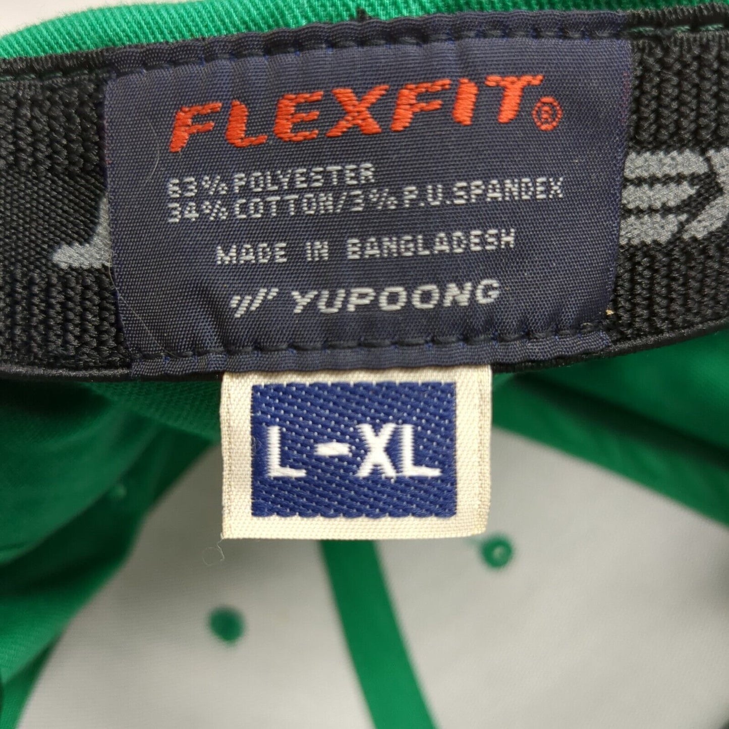 APC Fitted Hat Green L/XL Flexfit Embroidered Patriotic 6 Panel Yupoong