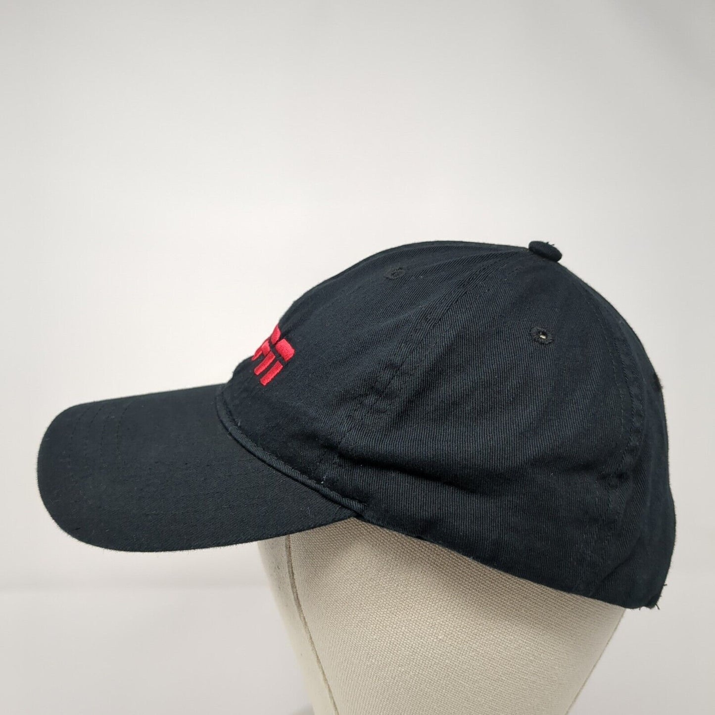 ESPN Slideback Hat Black One Size Adjustable Embroidered Pacific Headwear