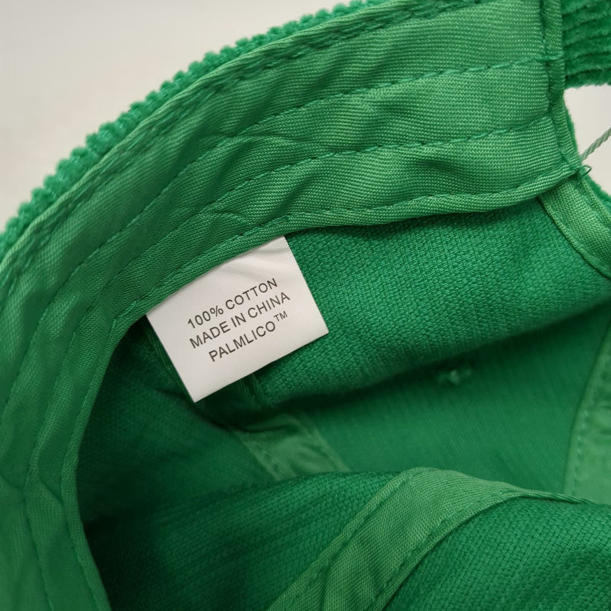 Palmlico Baseball Cap Green One Size Corduroy Palm Tree Slideback Cotton Hat