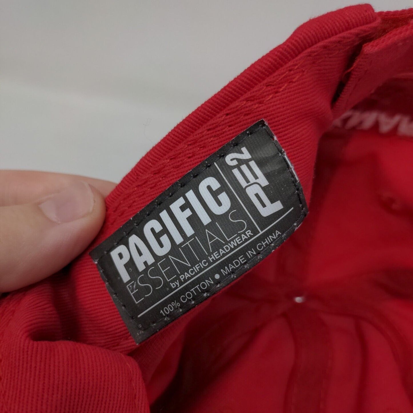 Breakmark Strapback Hat Red One Size Embroidered Pacific Headwear