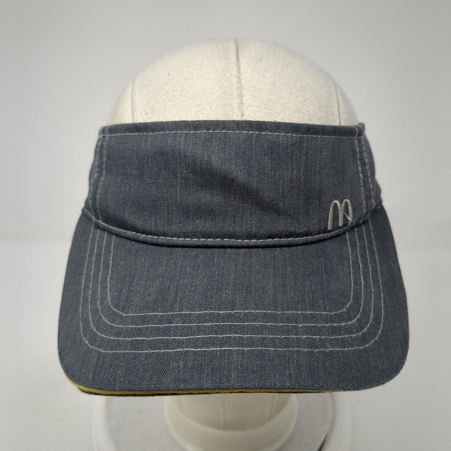 McDonald's Slideback Visor Hat Gray One Size Adjustable Crew Uniform