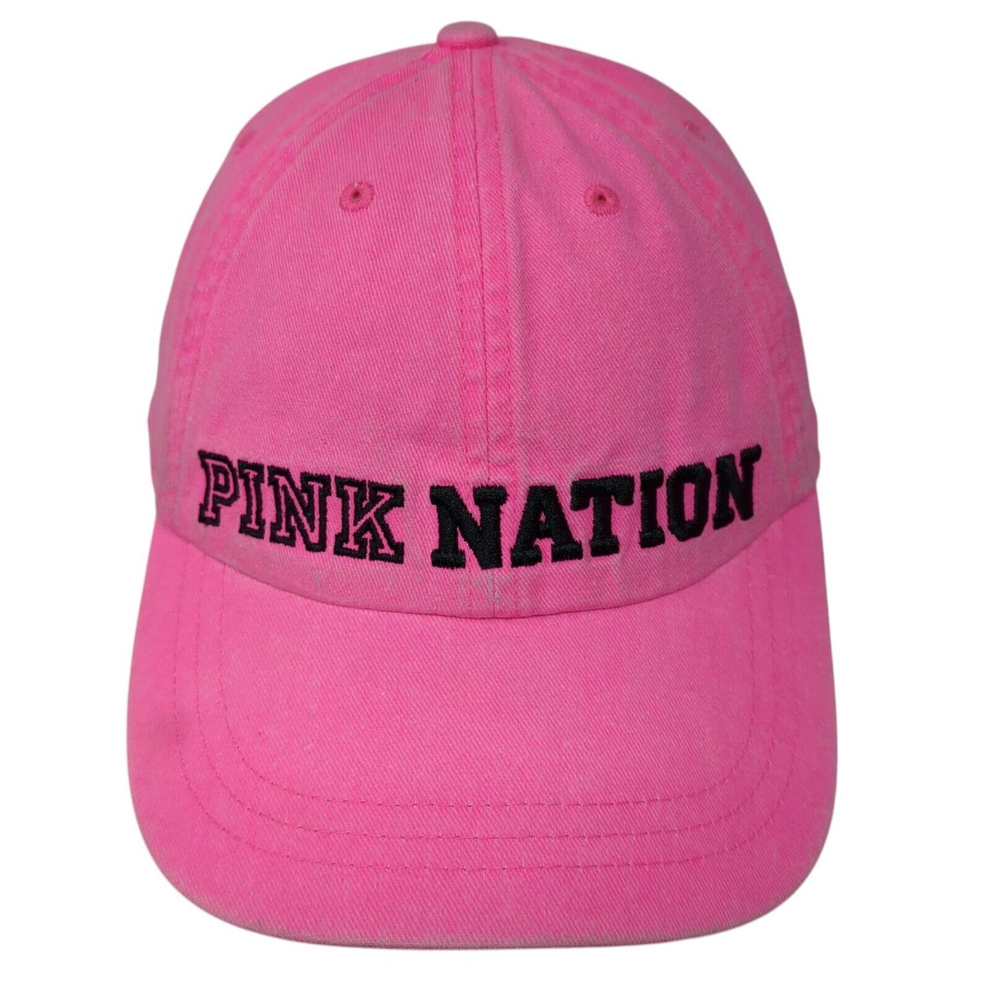 PINK NATION Slideback Hat Pink One Size Adjustable Embroidered Victoria's Secret