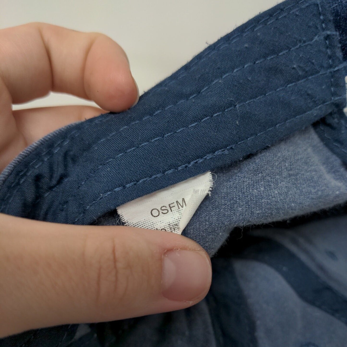 Unbranded Strapback Hat Blue OSFM Adjustable Blank Solid Vent Holes