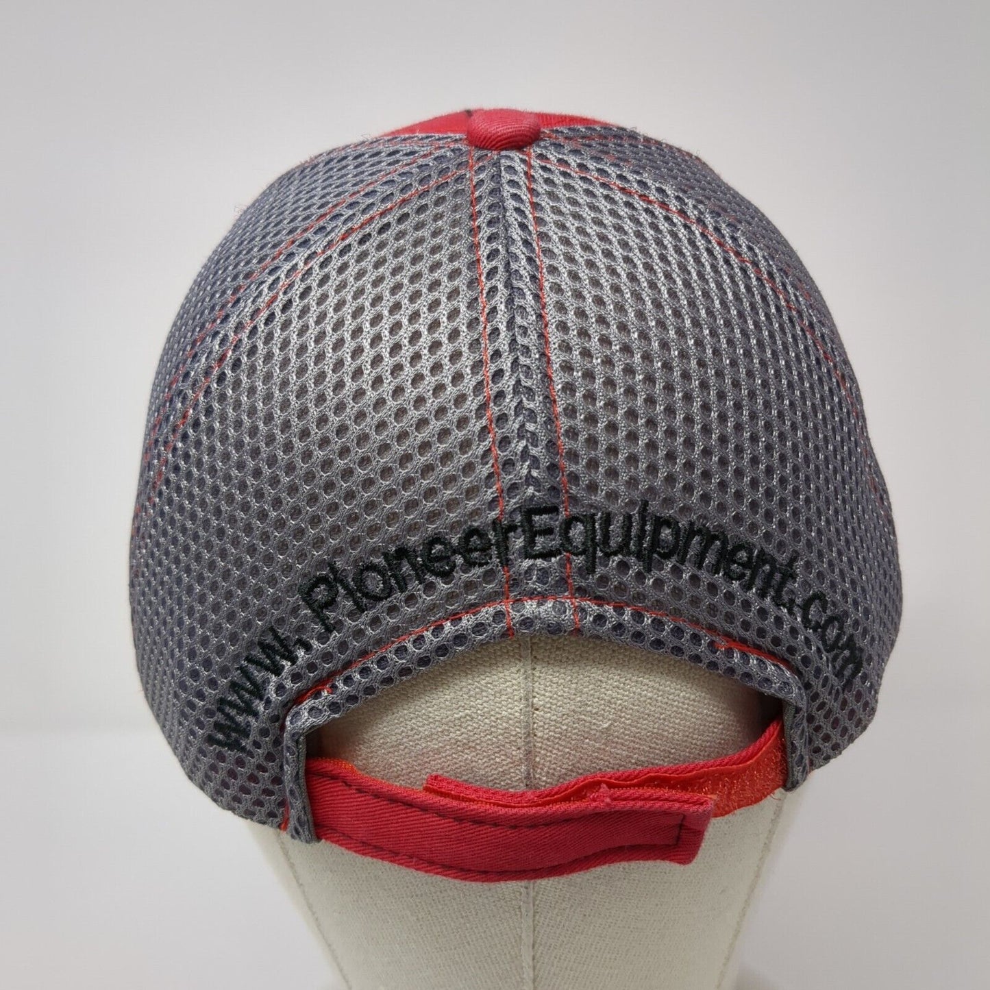 Pioneer Equipment Co Case III Agriculture Strapback Trucker Hat Red OS Mesh Back