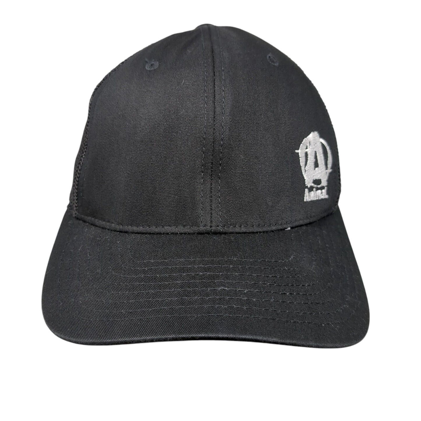 Animal Fitted Mesh Back Trucker Hat Black OSFA Solid Flexfit Yupoong