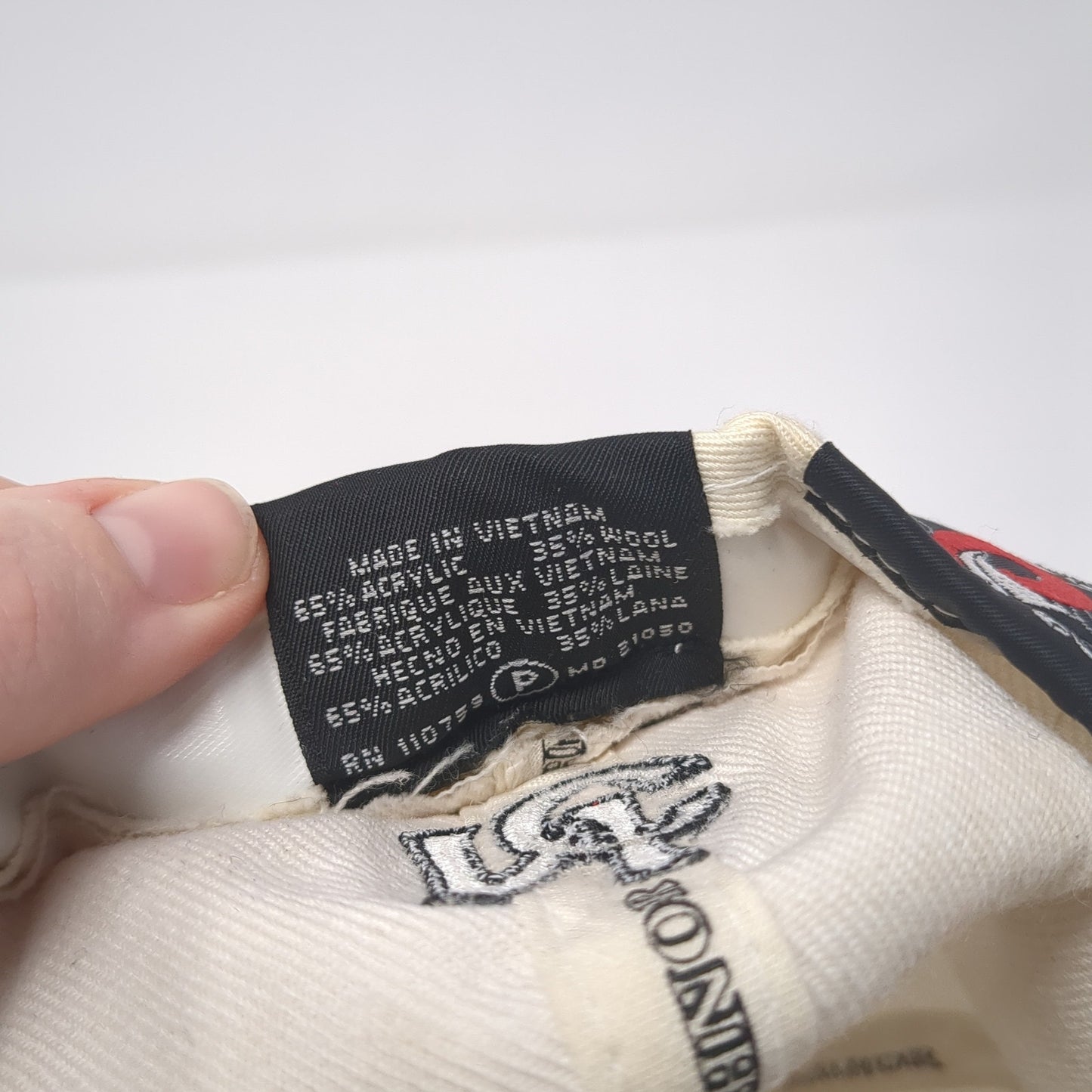 NC Fitted Hat Beige 7 1/4 Solid Embroidered Ahnor Headwear 6 Panel