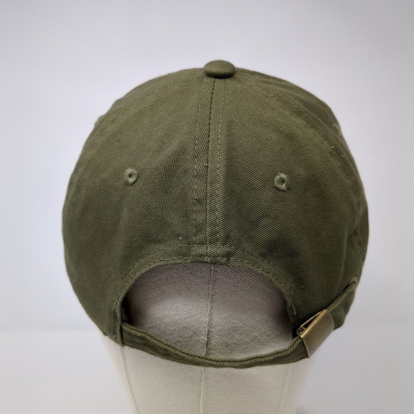 Universal Thread Slideback Hat Green One Size Adjustable Vented Holes Blank